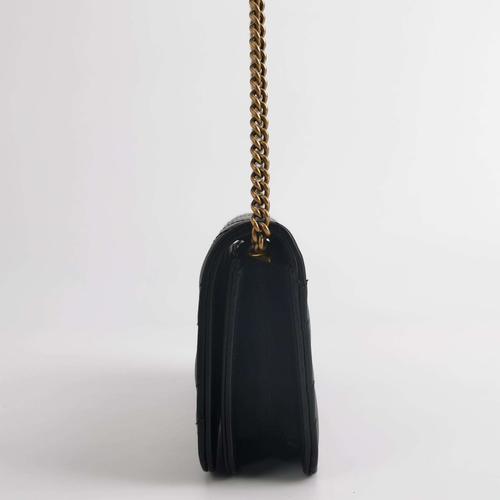 Gucci GG Marmont Chain Flap Bag Matelasse Leather Mini — photo 4 of 14