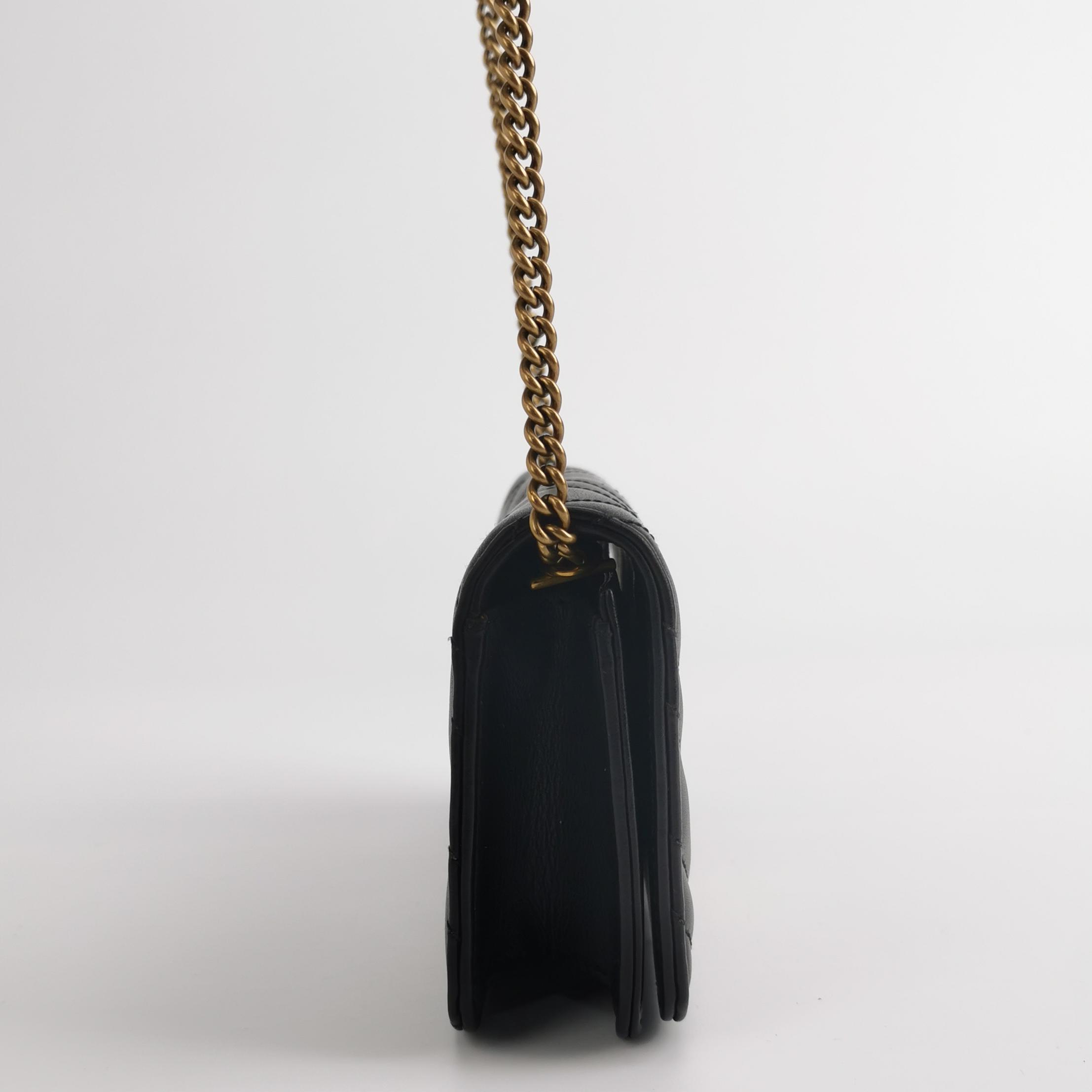 Gucci GG Marmont Chain Flap Bag Matelasse Leather Mini — photo 3 of 14