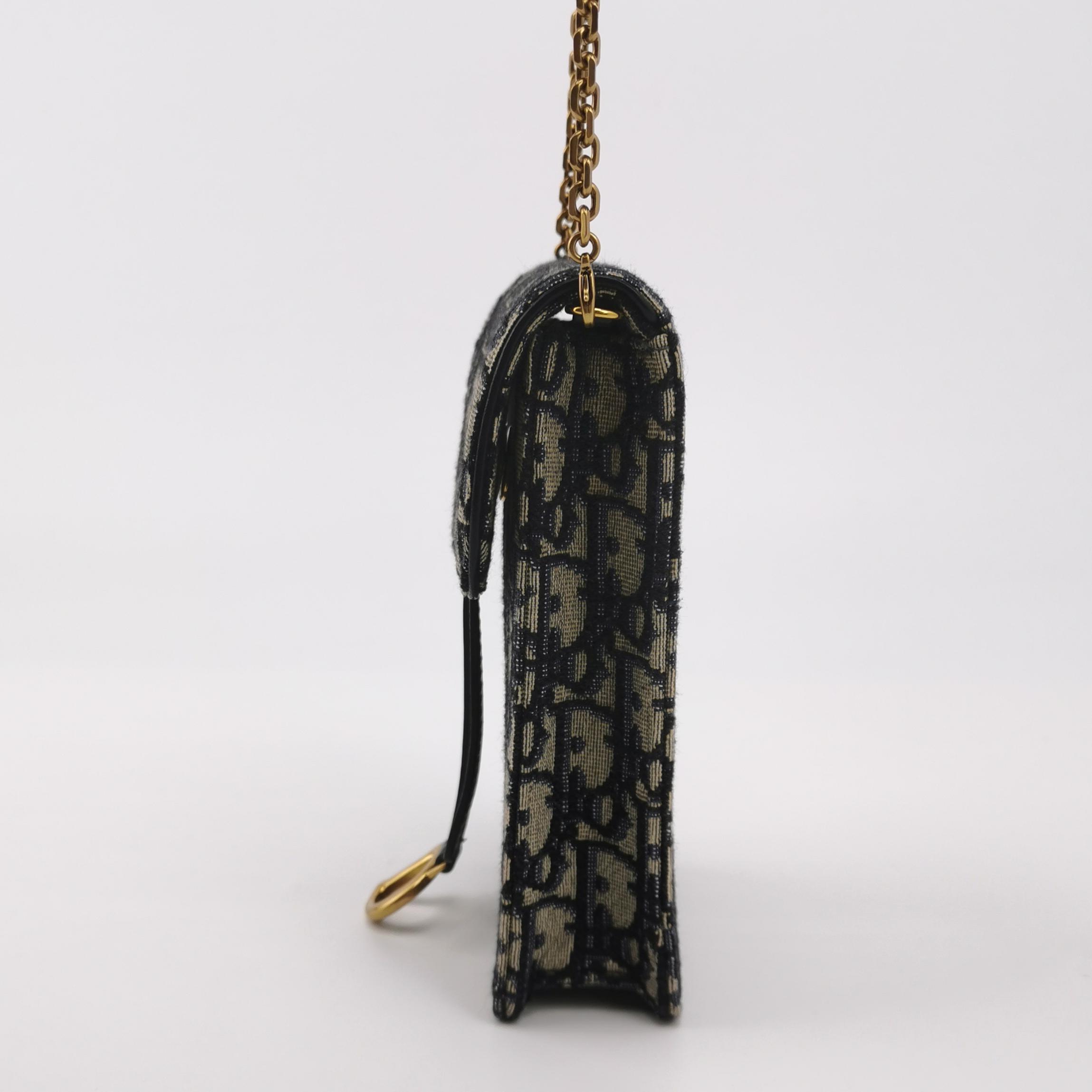 Christian Dior Vertical Saddle Chain Pouch Oblique Canvas — photo 3 of 12
