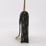  Christian Dior Vertical Saddle Chain Pouch Oblique Canvas — thumbnail 3