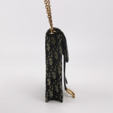  Christian Dior Vertical Saddle Chain Pouch Oblique Canvas — thumbnail 4