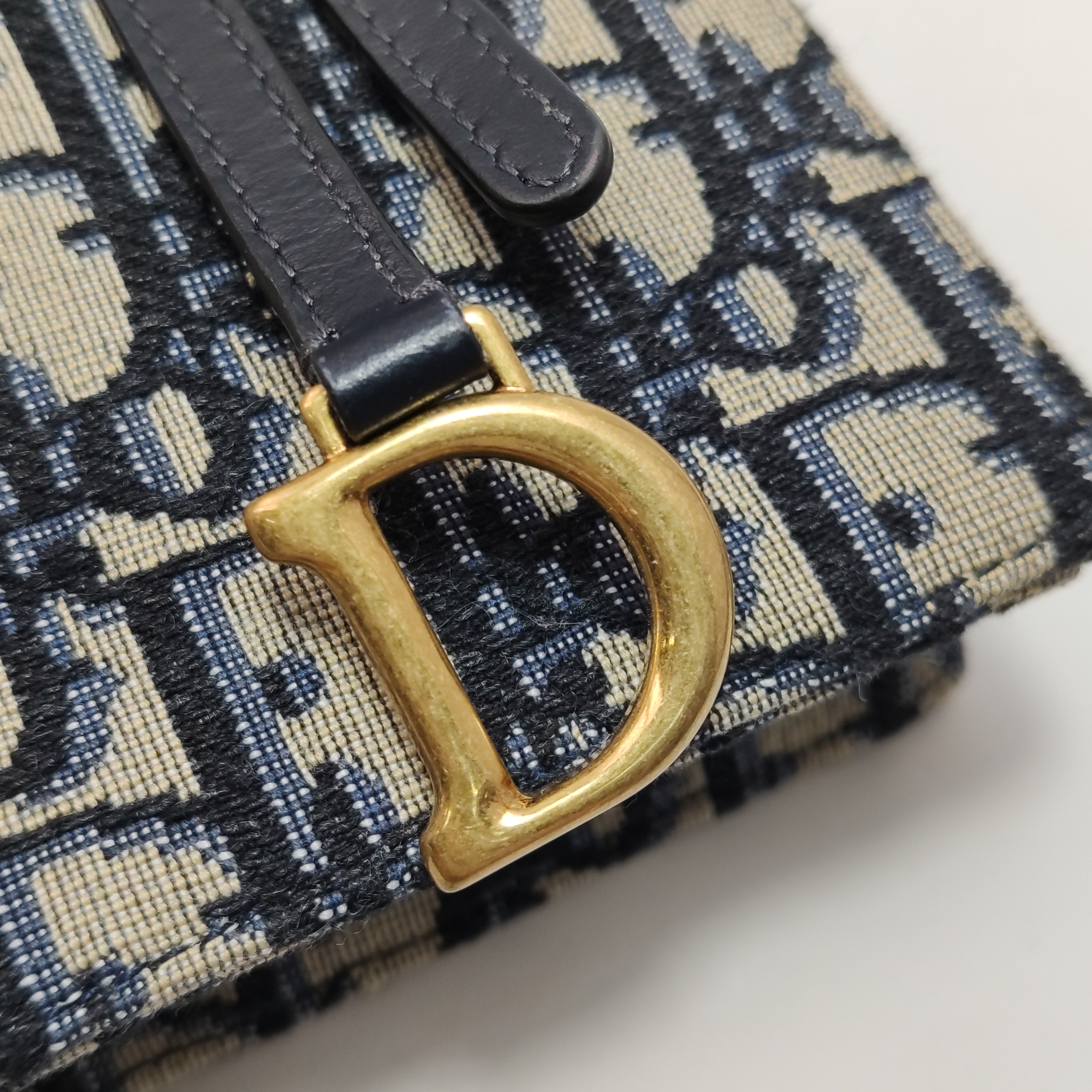 Christian Dior Vertical Saddle Chain Pouch Oblique Canvas — photo 10 of 12