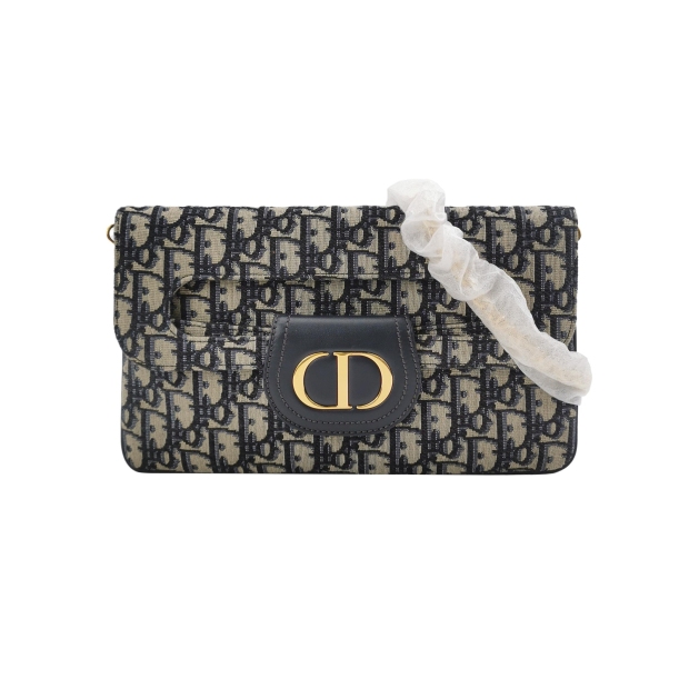 Christian Dior DiorDouble Chain Bag Oblique Canvas Medium — pre-owned, Vierlot