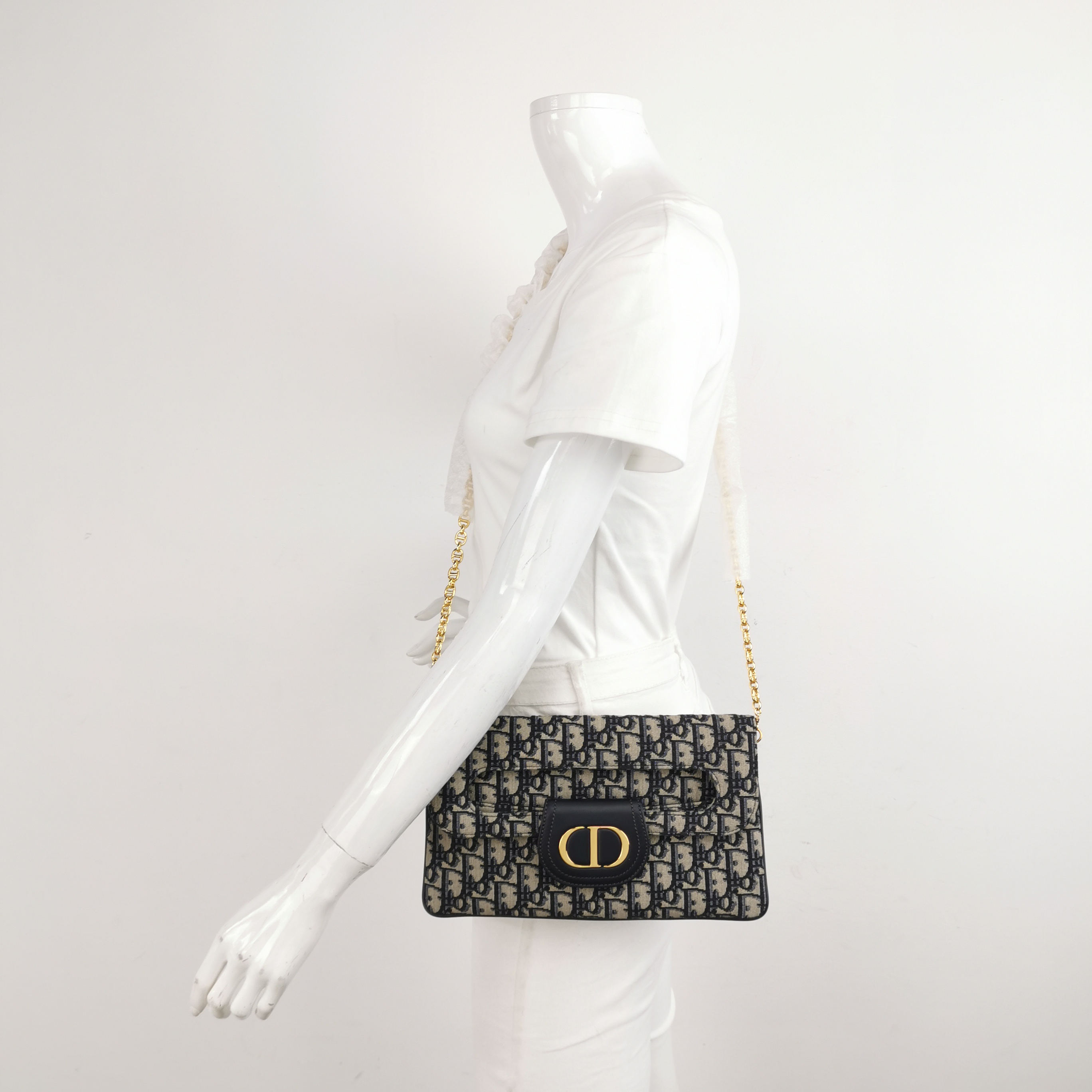 Christian Dior DiorDouble Chain Bag Oblique Canvas Medium — alternate view