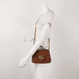 Gucci GG Marmont Top Handle Flap Bag Matelasse Leather Mini — thumbnail 2