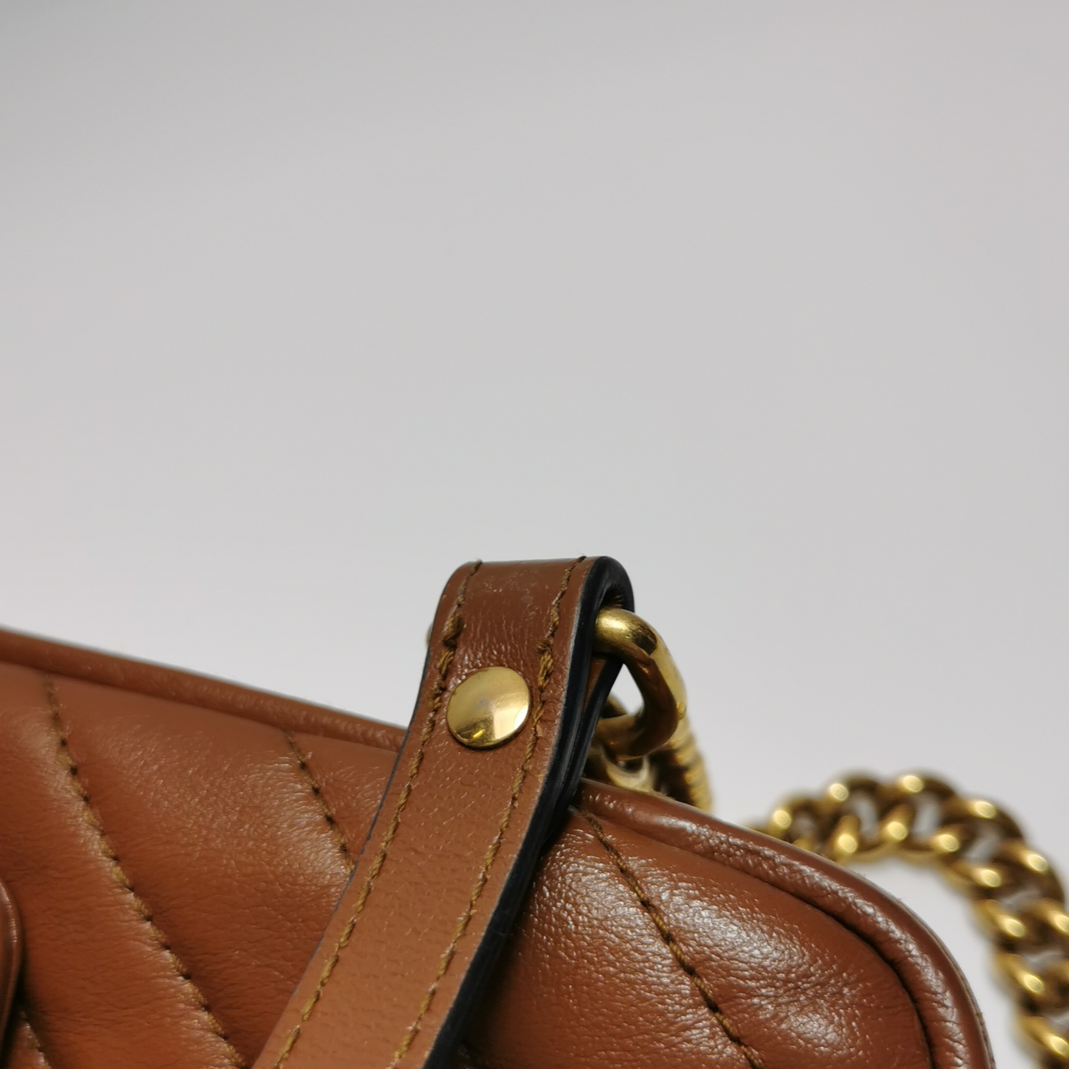 Gucci GG Marmont Top Handle Flap Bag Matelasse Leather Mini — photo 17 of 17