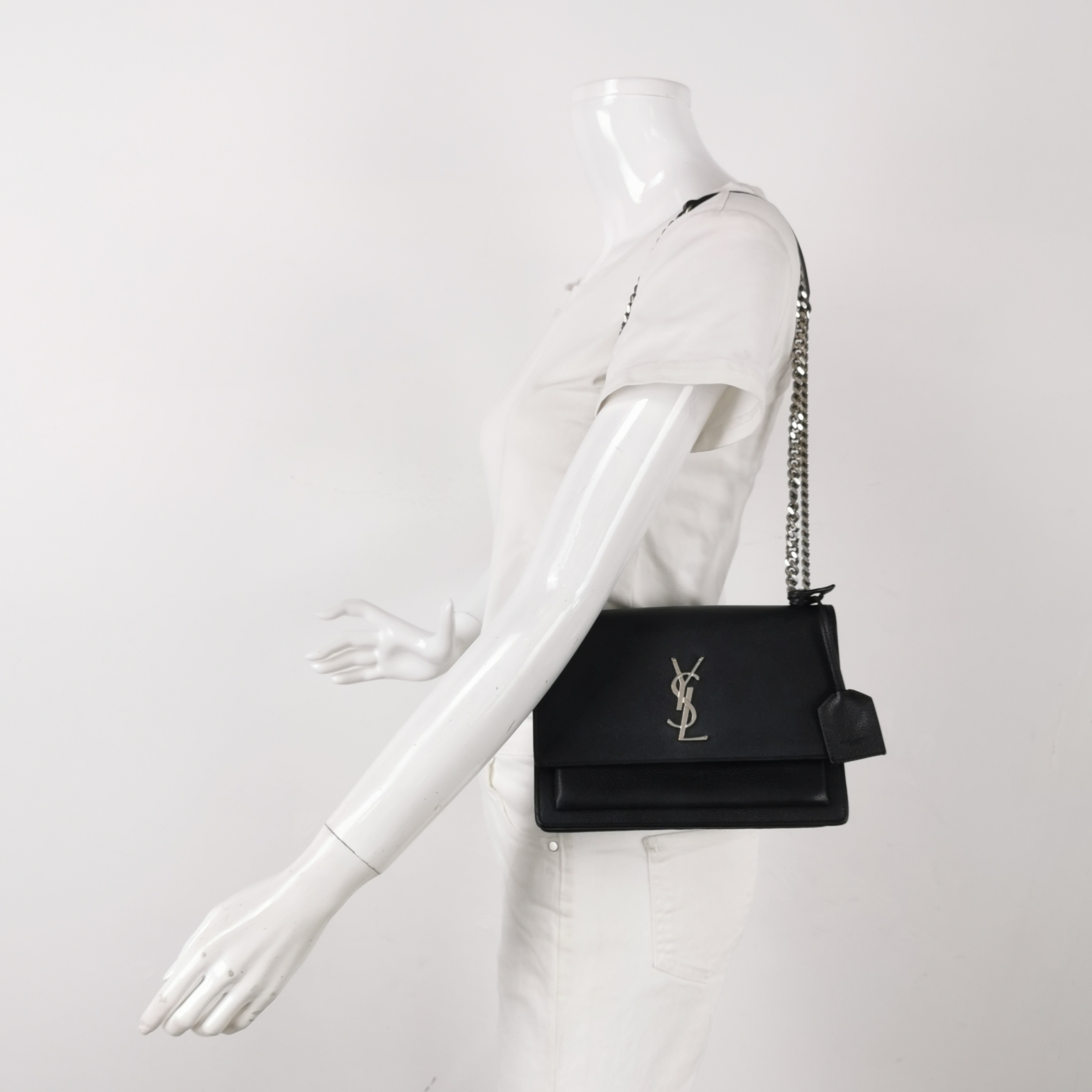 Saint Laurent(YSL) Sunset Top Handle Shoulder Bag Leather Medium — alternate view