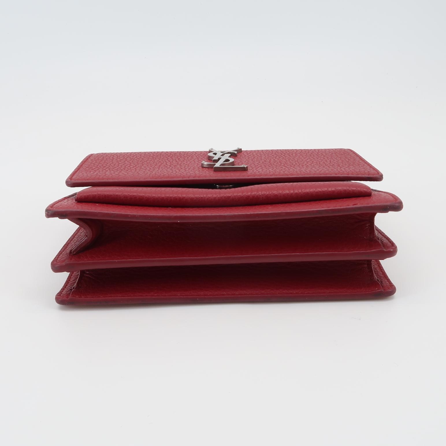 Saint Laurent(YSL) Sunset Top Handle Shoulder Bag Leather Small — photo 6 of 16