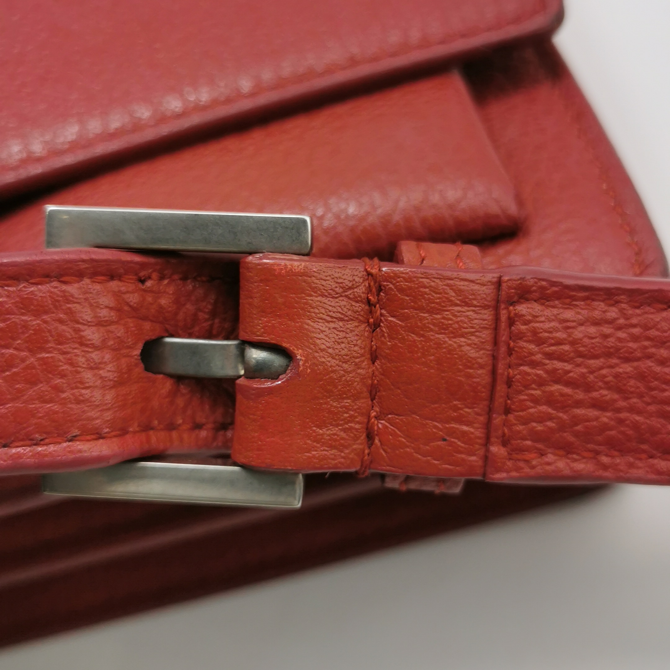 Saint Laurent(YSL) Sunset Top Handle Shoulder Bag Leather Small — photo 15 of 16