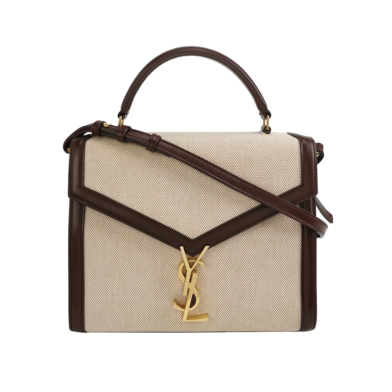 Saint Laurent Cassandra Top Handle Bag Canvas with Leather Medium — photo 1 of 14