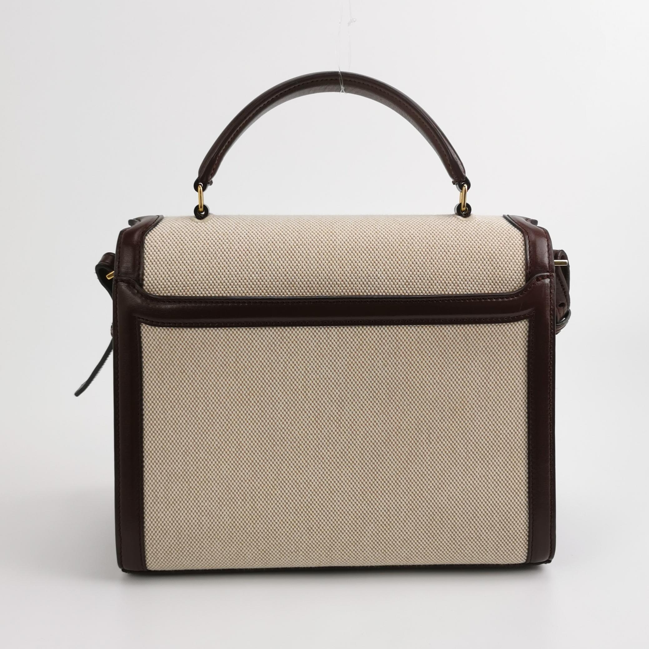 Saint Laurent Cassandra Top Handle Bag Canvas with Leather Medium — photo 5 of 14