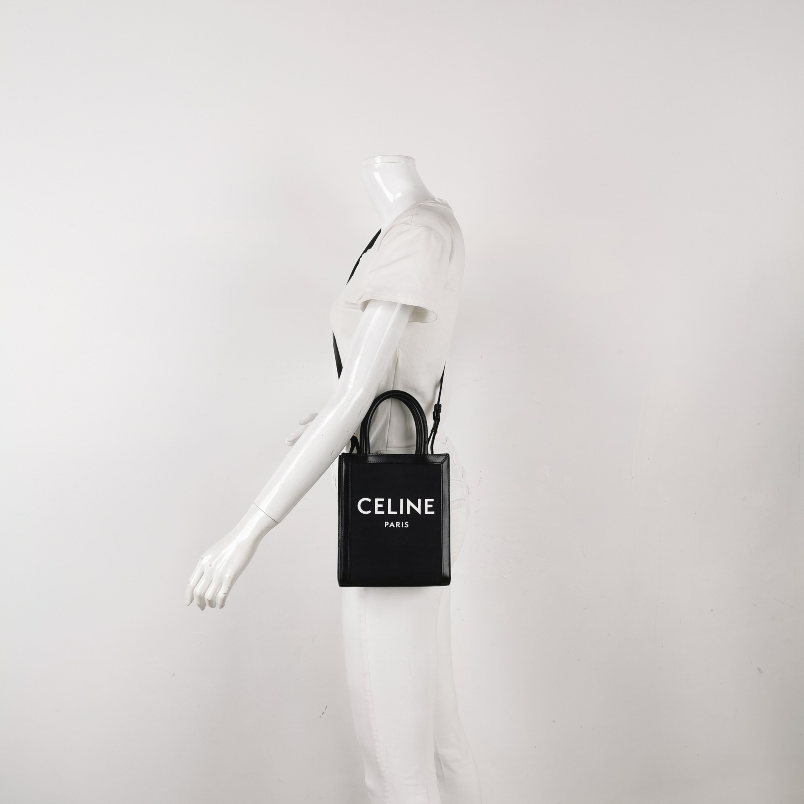 Celine Vertical Cabas Tote Triomphe Coated Canvas Mini — alternate view