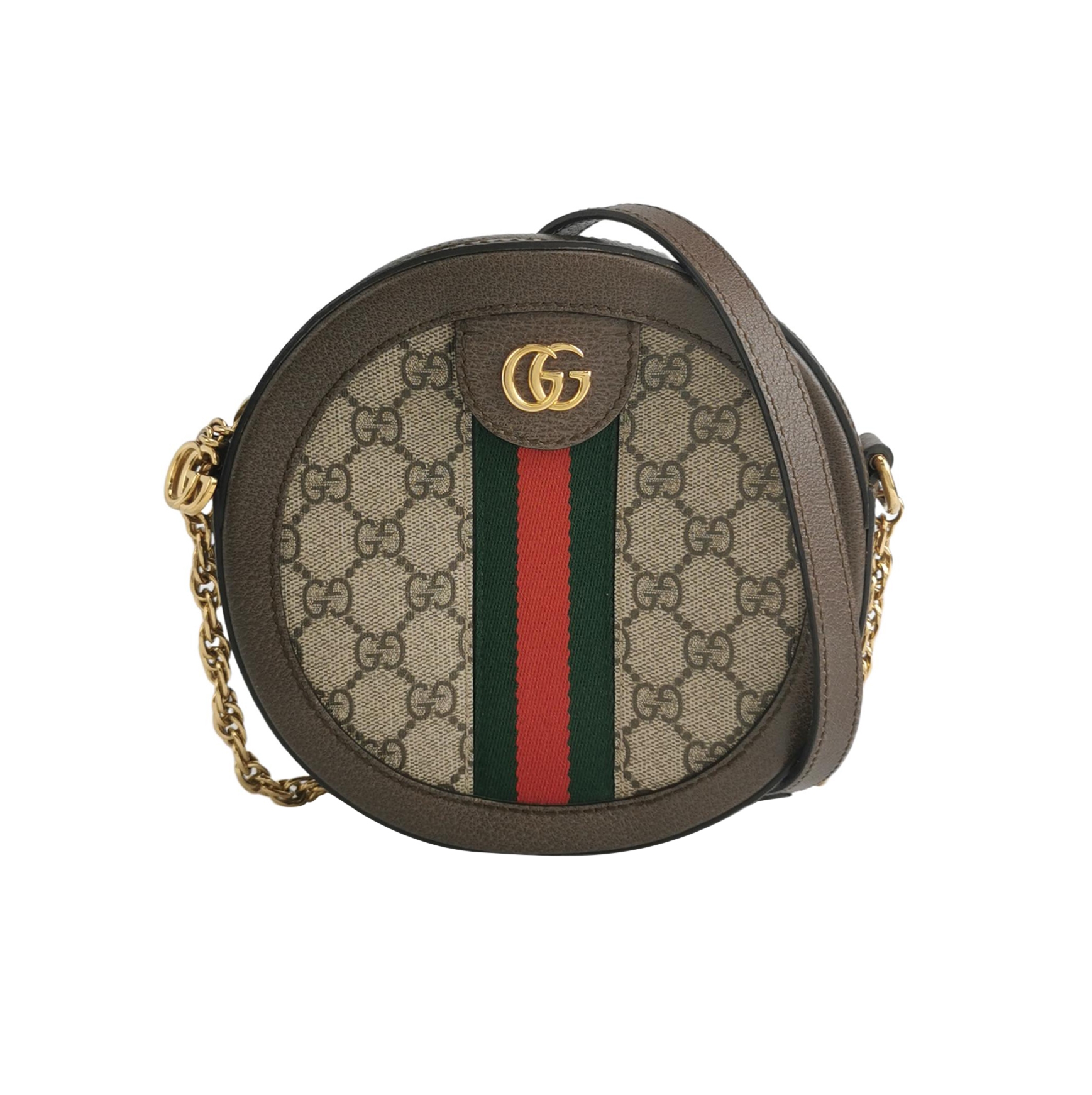Gucci Ophidia Round Shoulder Bag GG Coated Canvas Mini — photo 1 of 12
