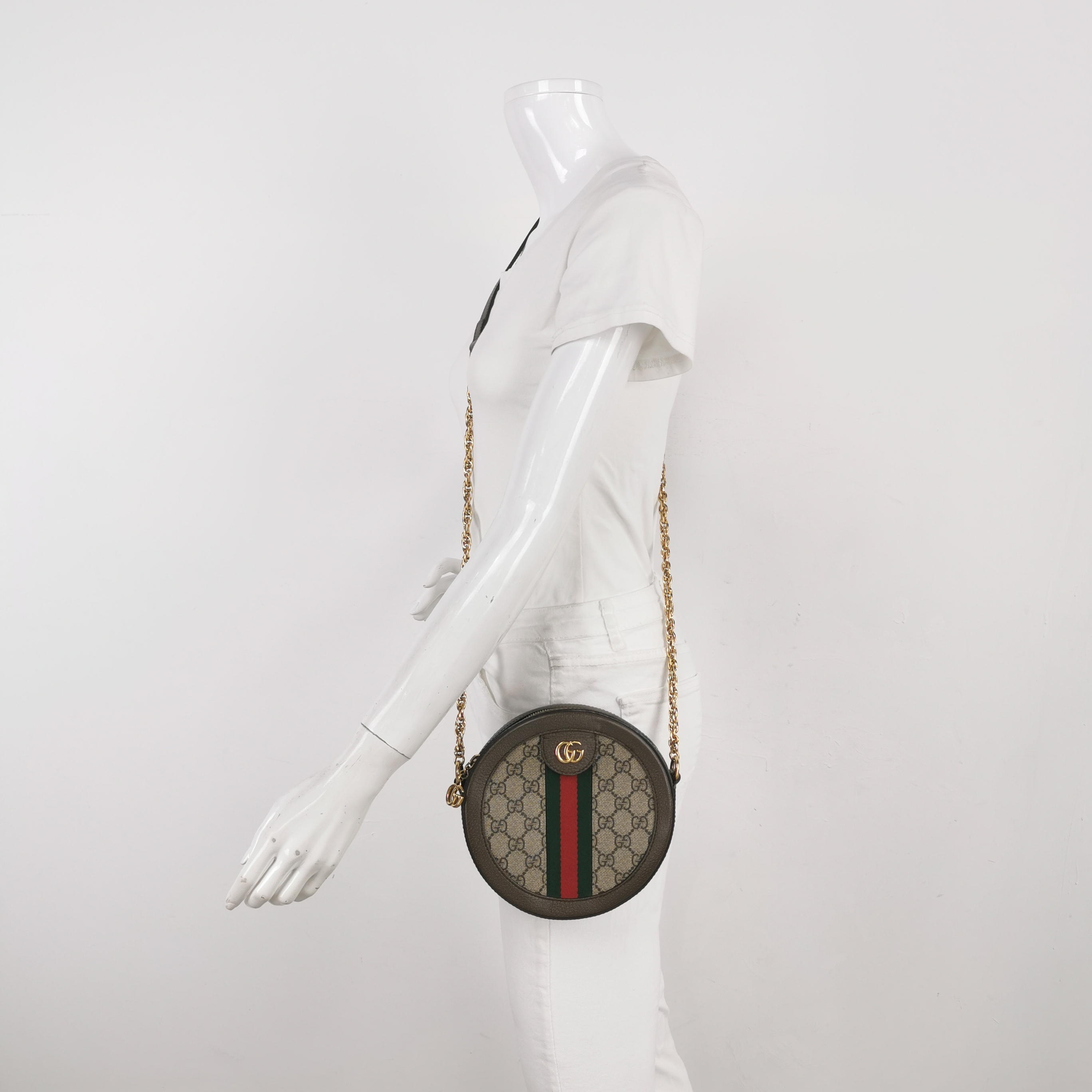 Gucci Ophidia Round Shoulder Bag GG Coated Canvas Mini — alternate view