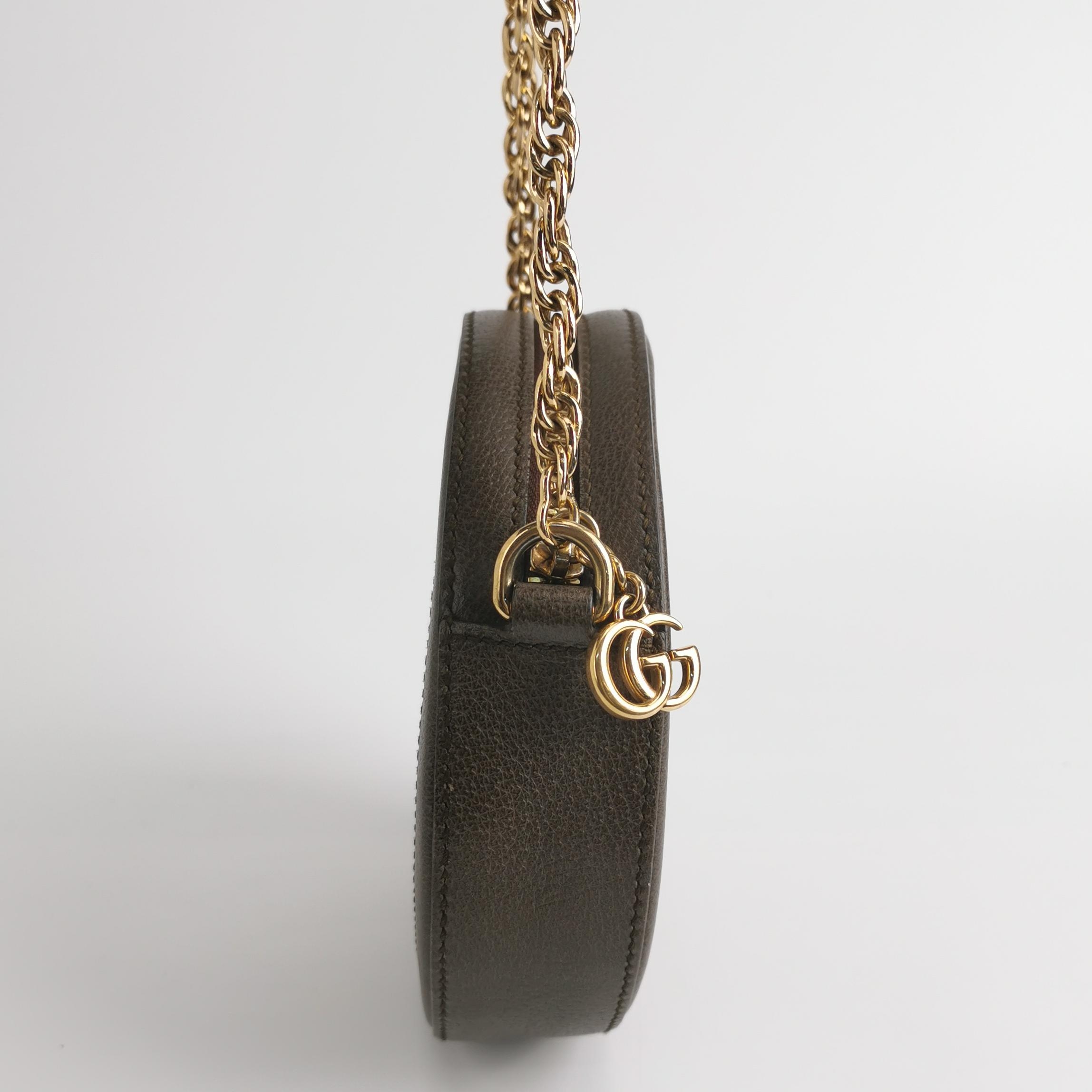 Gucci Ophidia Round Shoulder Bag GG Coated Canvas Mini — photo 4 of 12