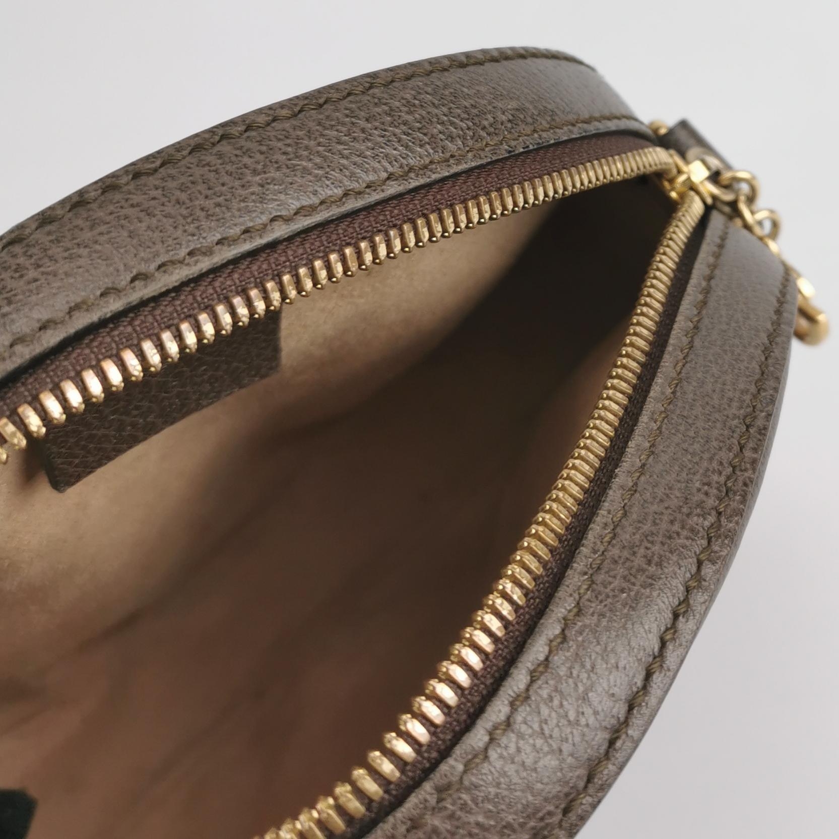 Gucci Ophidia Round Shoulder Bag GG Coated Canvas Mini — photo 8 of 12