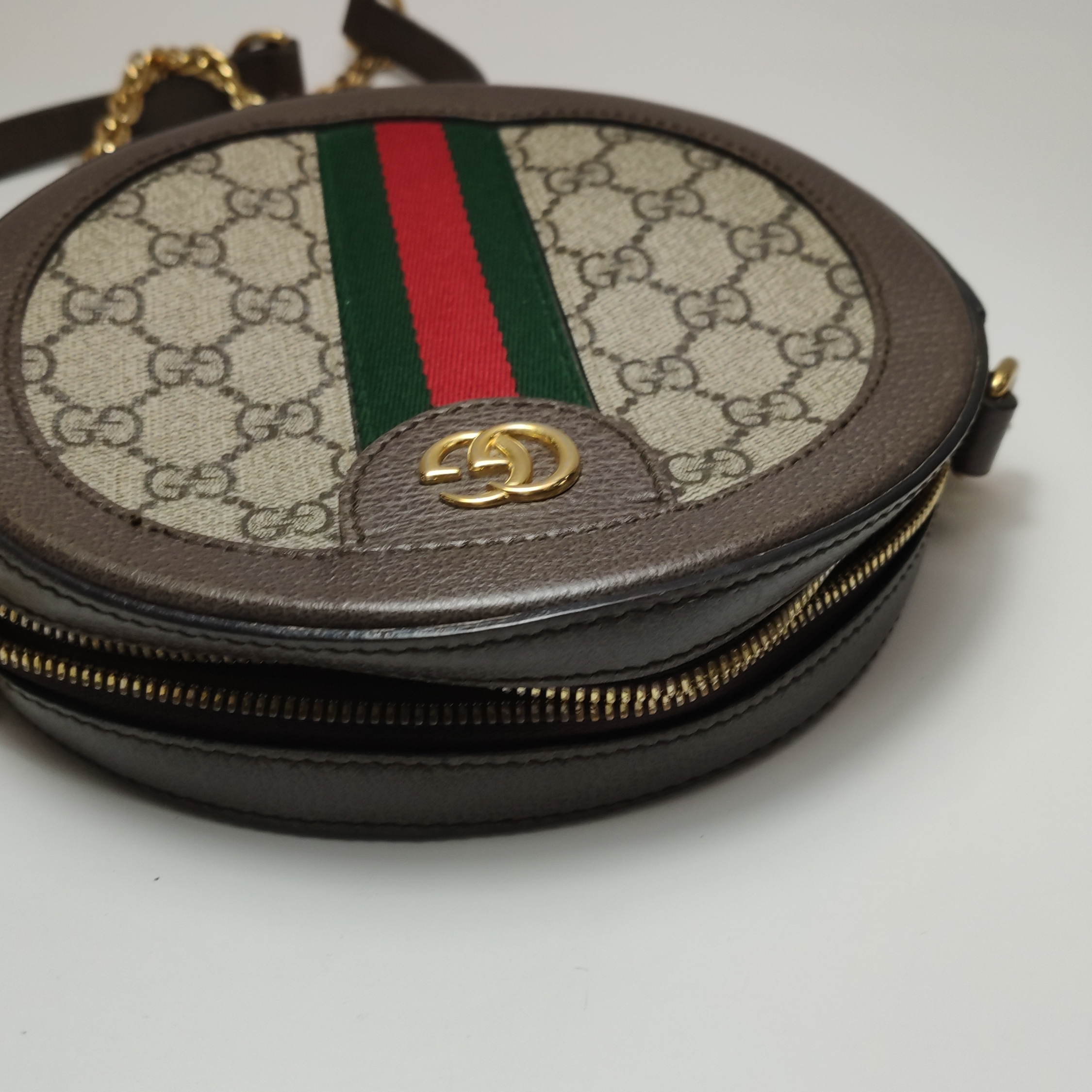 Gucci Ophidia Round Shoulder Bag GG Coated Canvas Mini — photo 7 of 12
