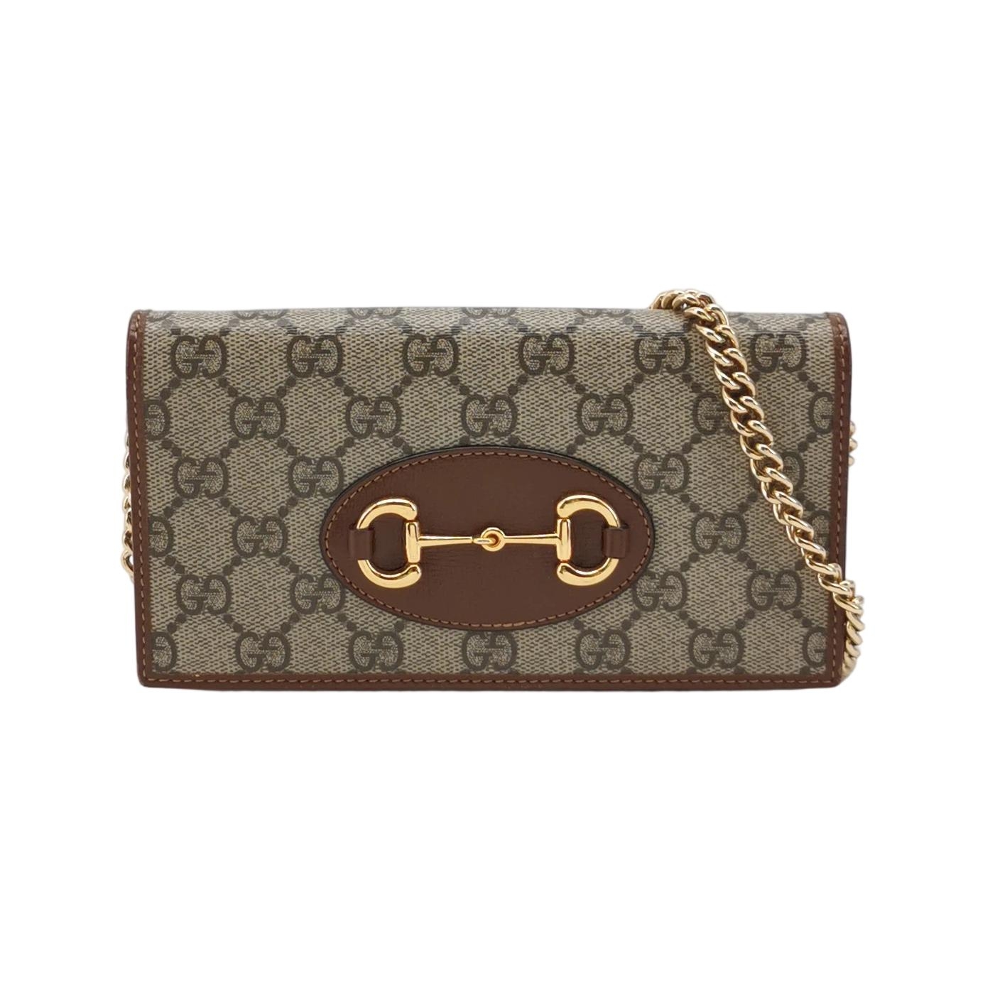 Gucci Horsebit 1955 Chain Wallet GG Coated Canvas — photo 1 of 16