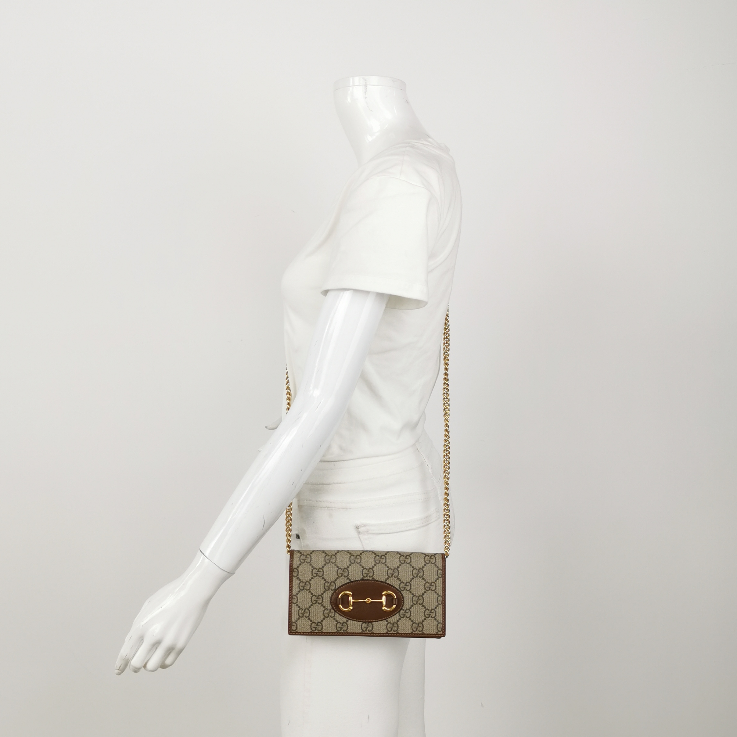 Gucci Horsebit 1955 Chain Wallet GG Coated Canvas — alternate view