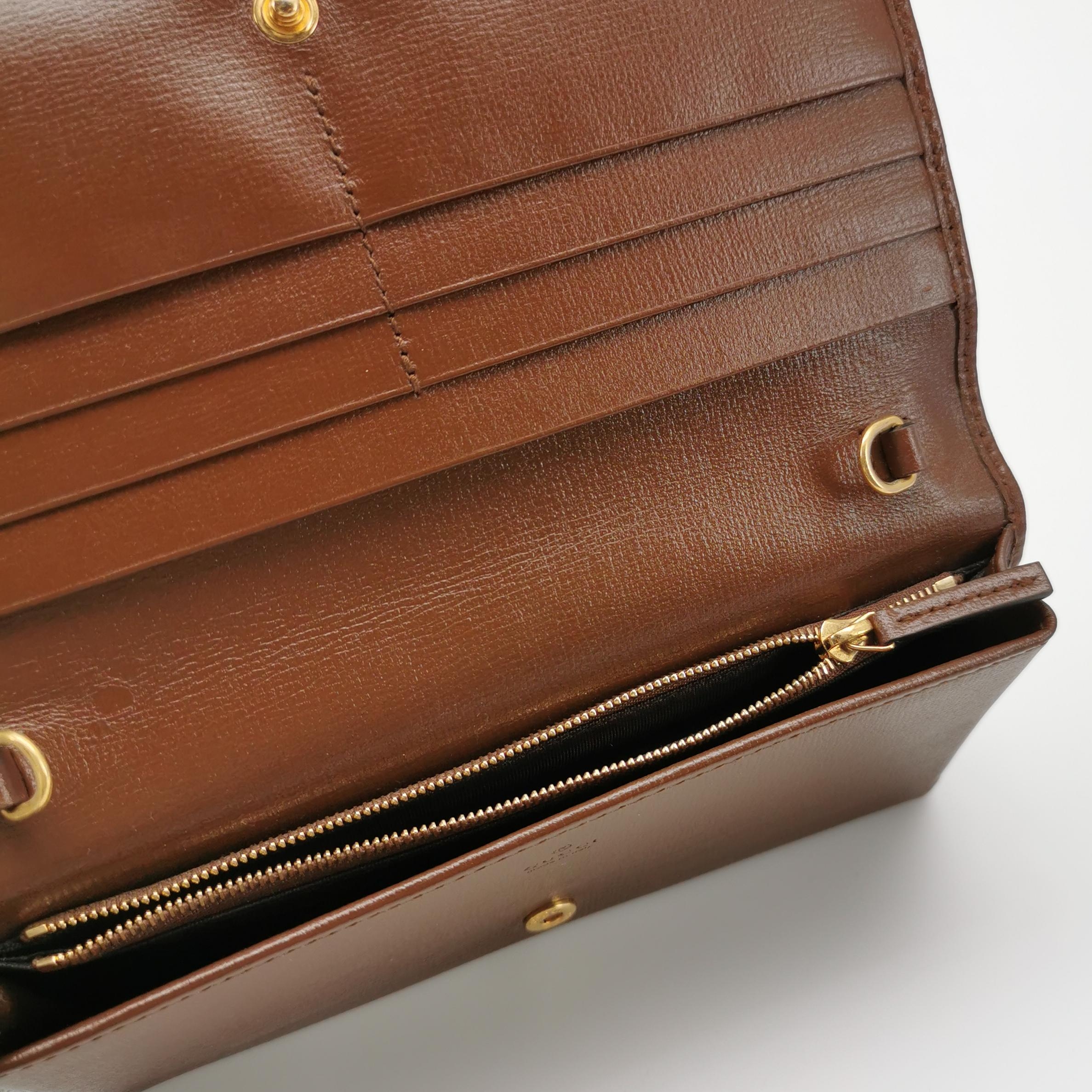 Gucci Horsebit 1955 Chain Wallet GG Coated Canvas — photo 7 of 16