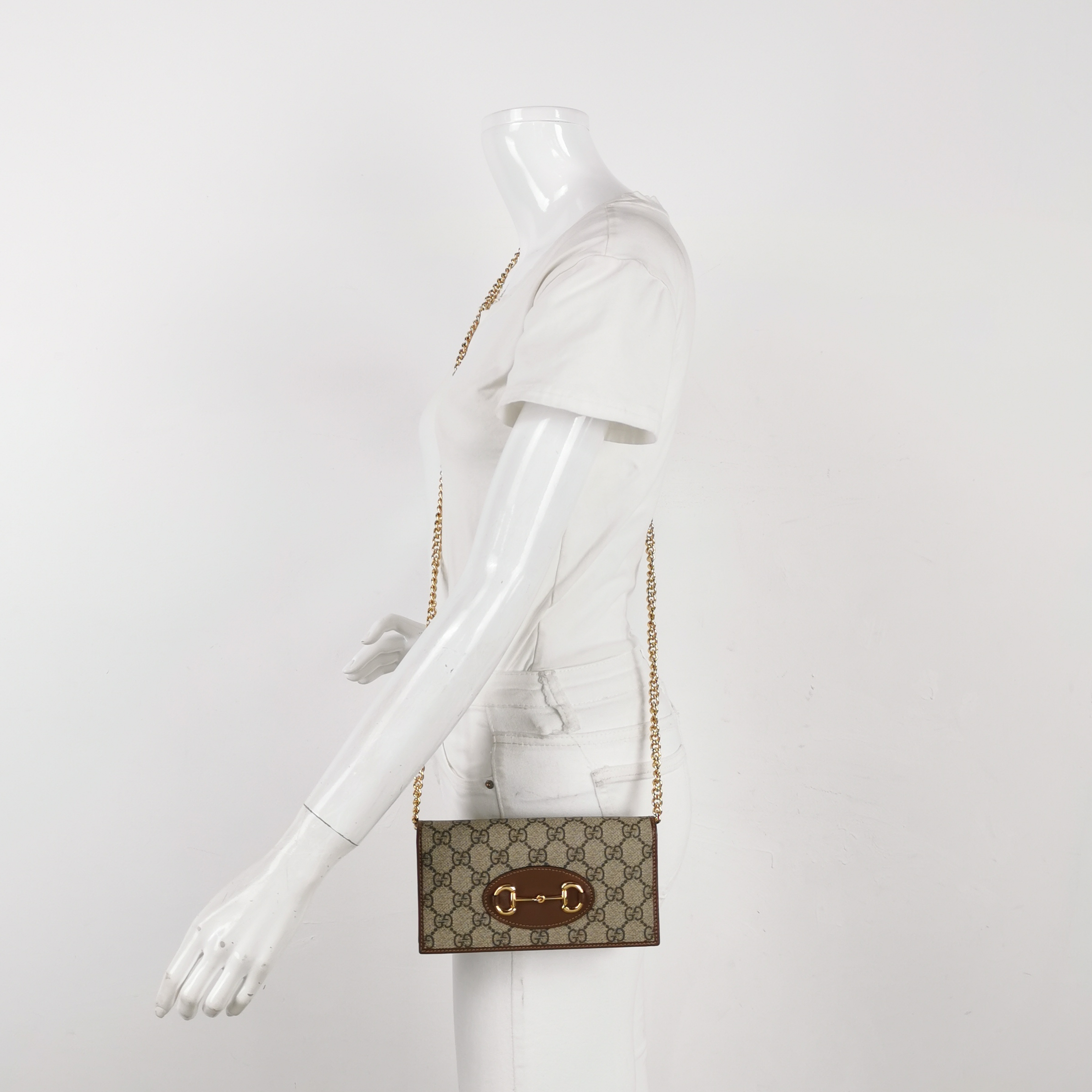 Gucci Horsebit 1955 Chain Wallet GG Coated Canvas — alternate view