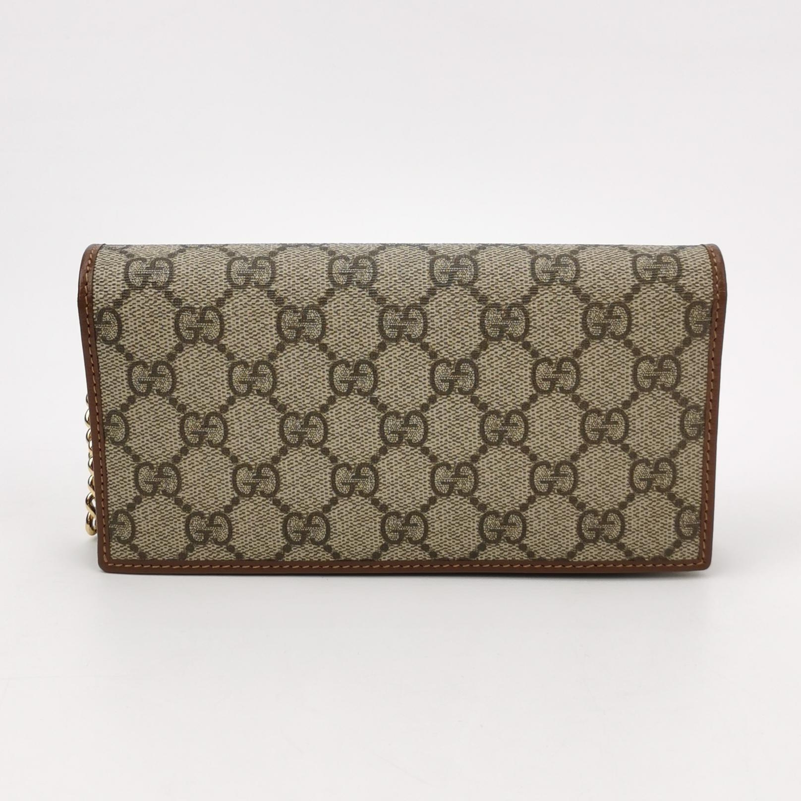 Gucci Horsebit 1955 Chain Wallet GG Coated Canvas — photo 6 of 12