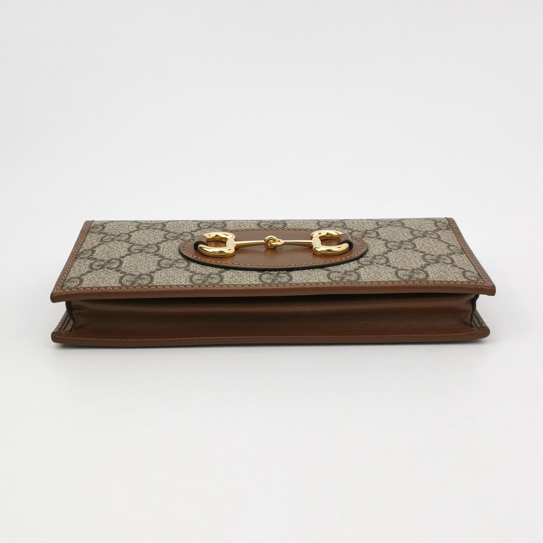 Gucci Horsebit 1955 Chain Wallet GG Coated Canvas — photo 5 of 12