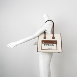 Burberry Freya Shopping Tote Canvas with Leather Small — thumbnail 2