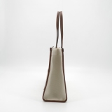 Burberry Freya Shopping Tote Canvas with Leather Small — thumbnail 3