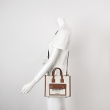 Burberry Freya Shopping Tote Canvas with Leather Mini — thumbnail 2