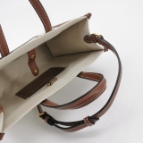 Burberry Freya Shopping Tote Canvas with Leather Mini — thumbnail 7
