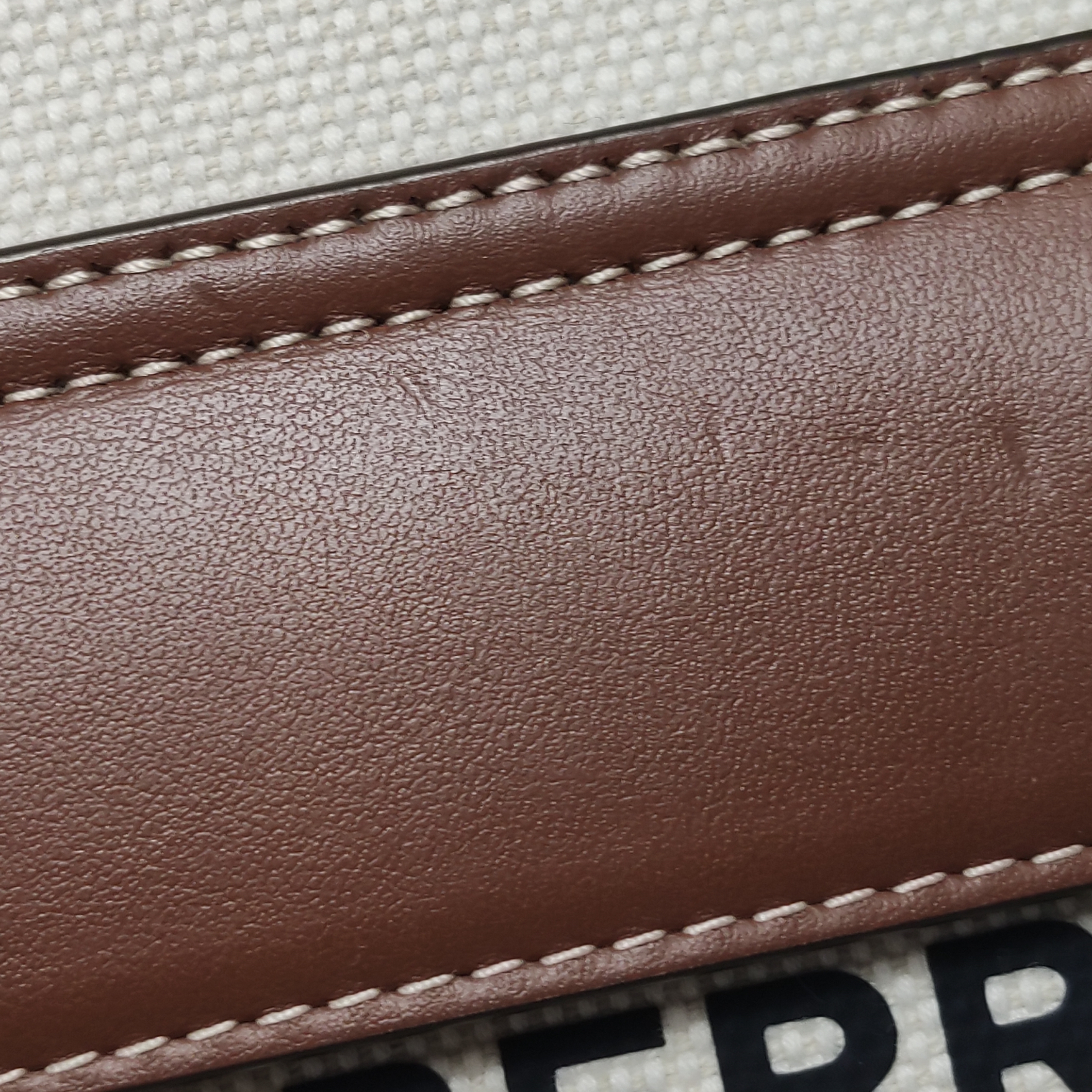 Burberry Freya Shopping Tote Canvas with Leather Mini — photo 9 of 11
