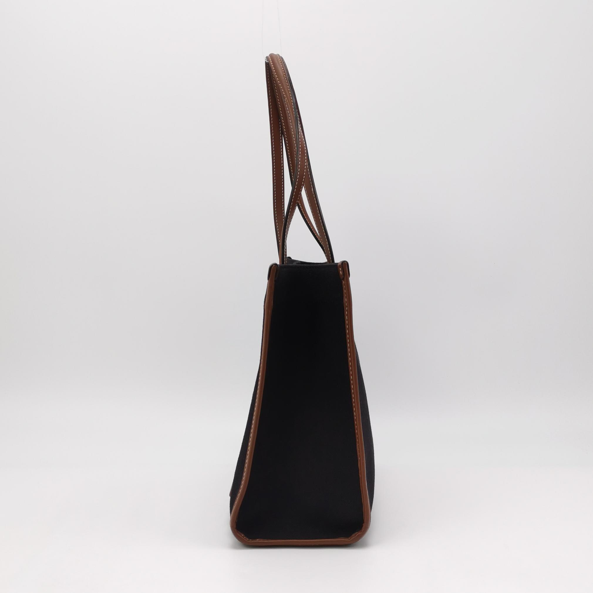 Burberry Freya Shopping Tote Canvas with Leather Small — photo 4 of 13