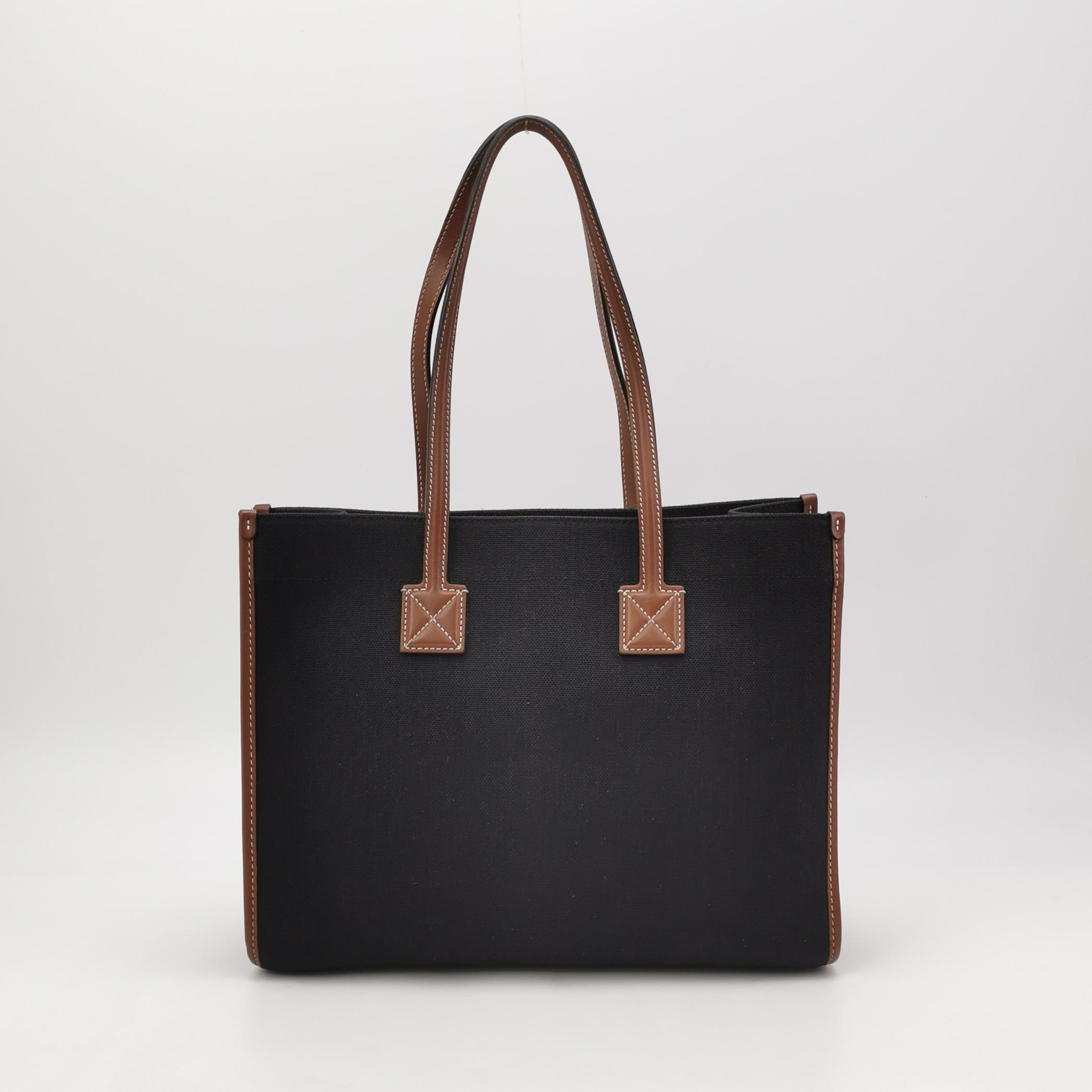Burberry Freya Shopping Tote Canvas with Leather Small — photo 5 of 13
