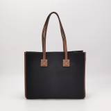 Burberry Freya Shopping Tote Canvas with Leather Small — thumbnail 5