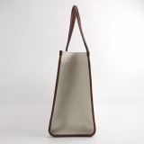 Burberry Freya Shopping Tote Canvas with Leather Medium — thumbnail 3