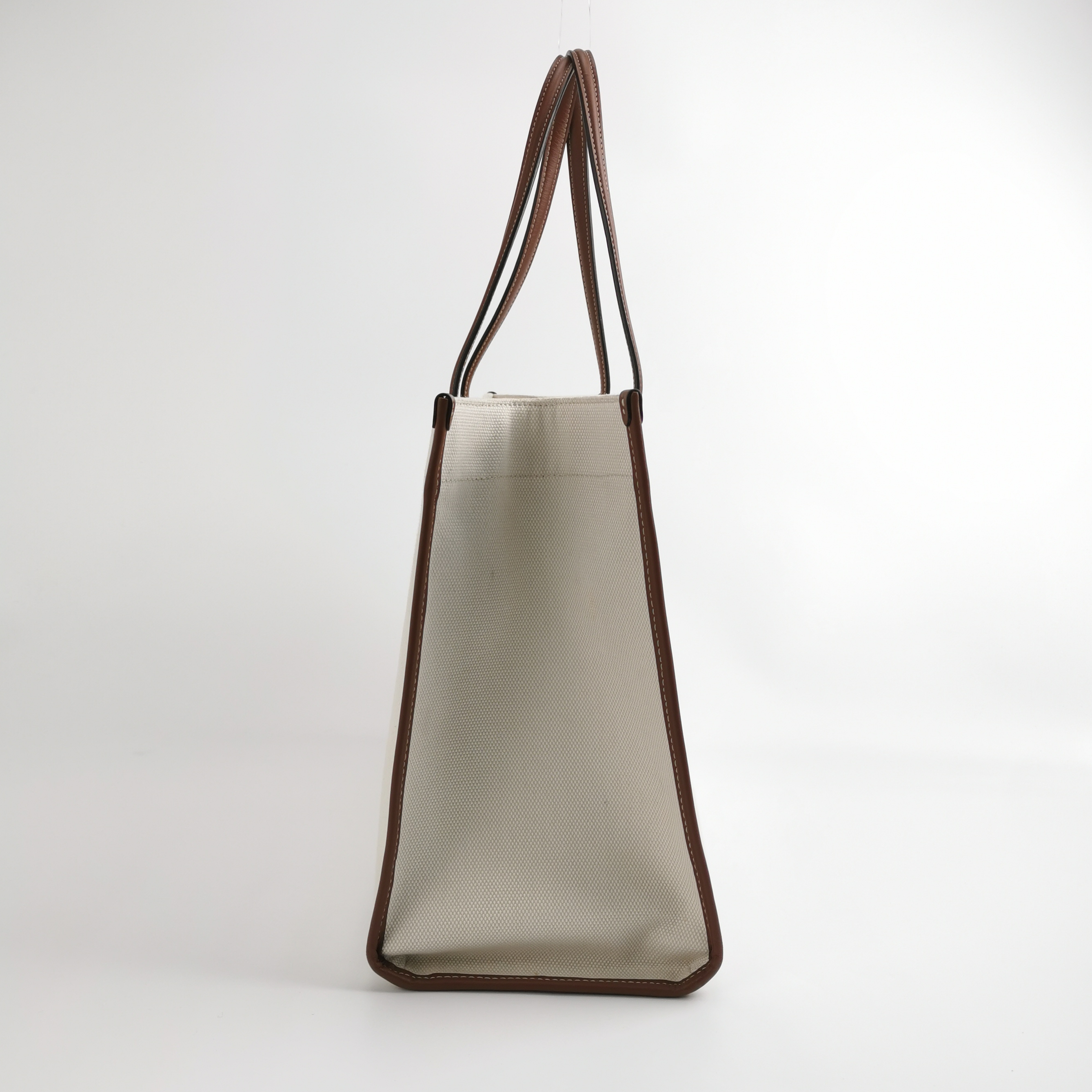 Burberry Freya Shopping Tote Canvas with Leather Medium — photo 4 of 13