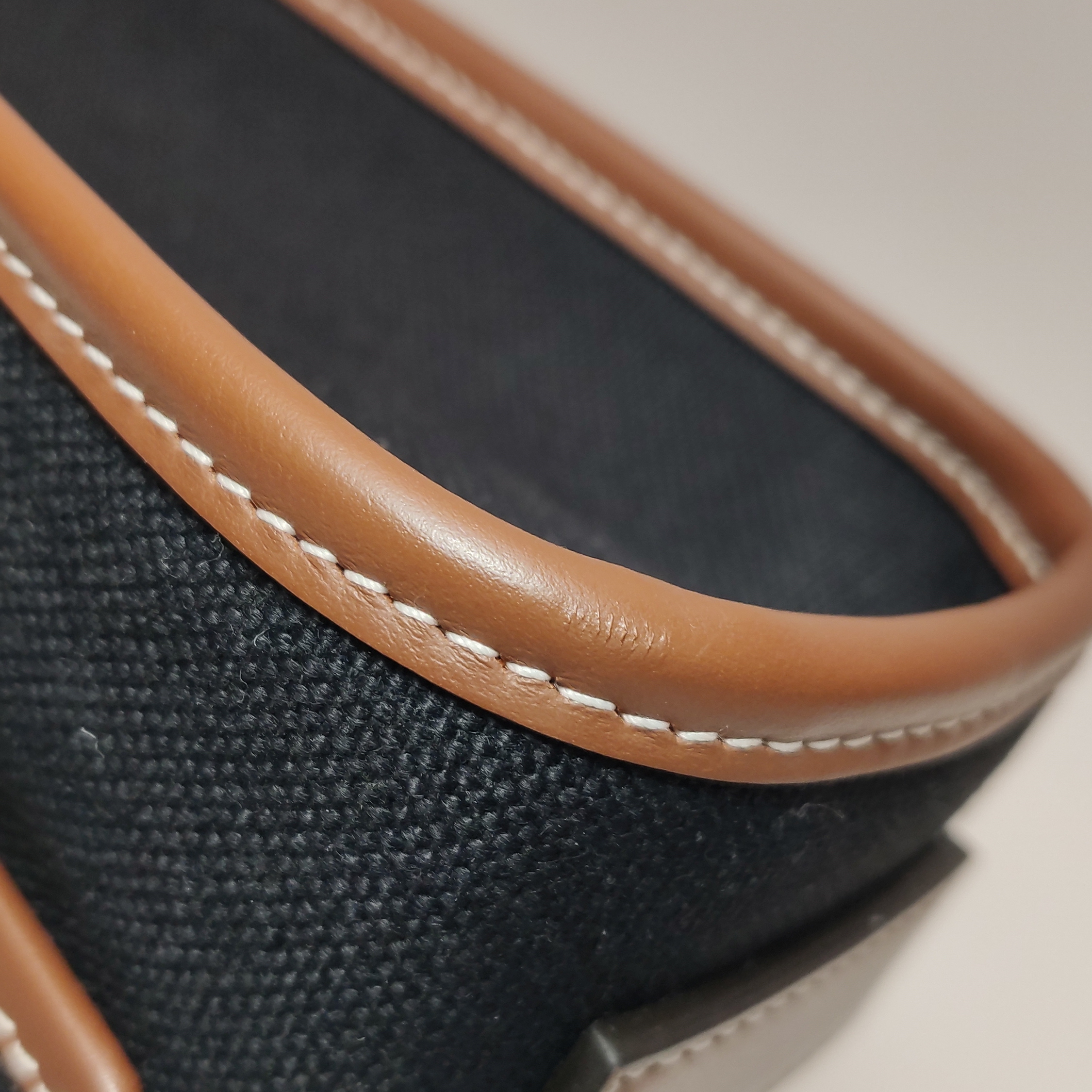 Burberry Freya Shopping Tote Canvas with Leather Mini — photo 9 of 11