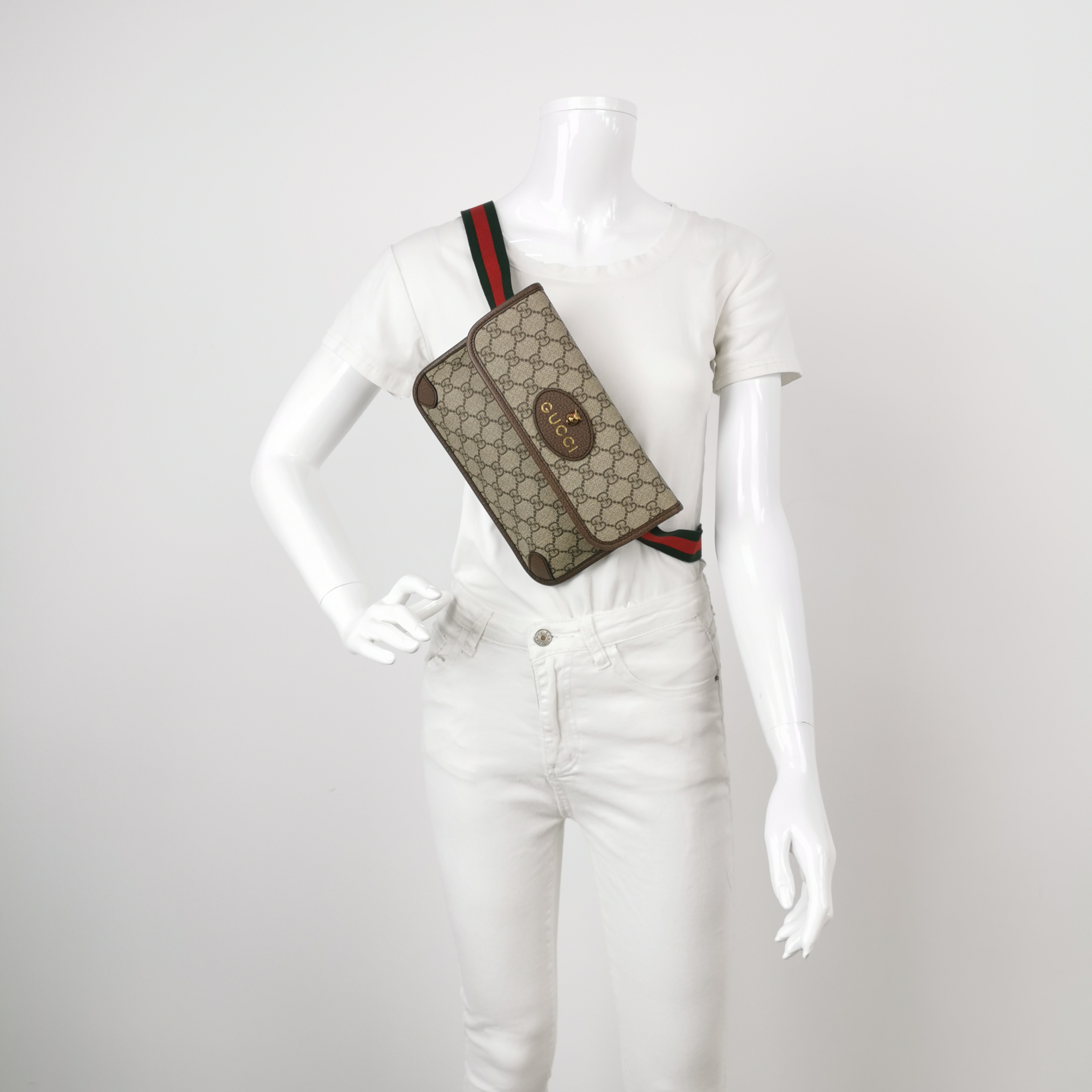 Gucci Neo Vintage Flap Belt Bag GG Coated Canvas — alternate view