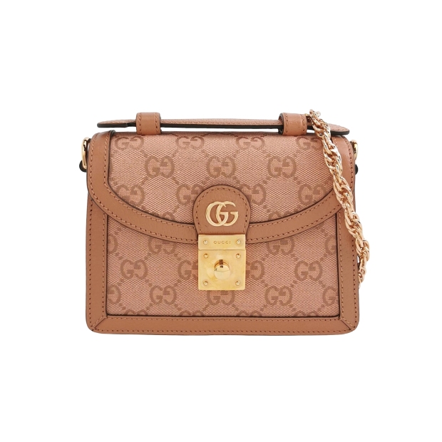  Gucci Ophidia Flap Top Handle Bag Leather Mini — pre-owned, Vierlot