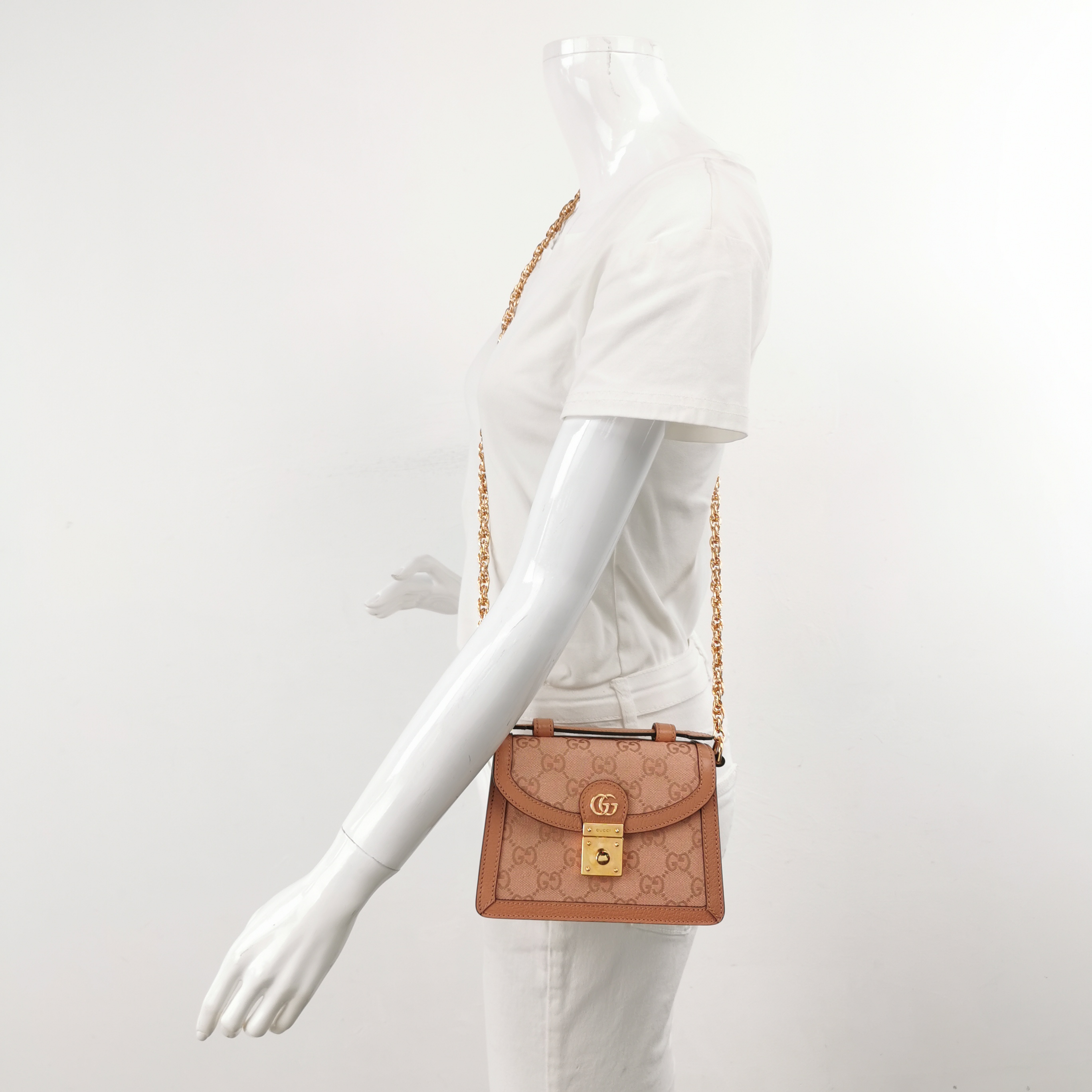  Gucci Ophidia Flap Top Handle Bag Leather Mini — alternate view