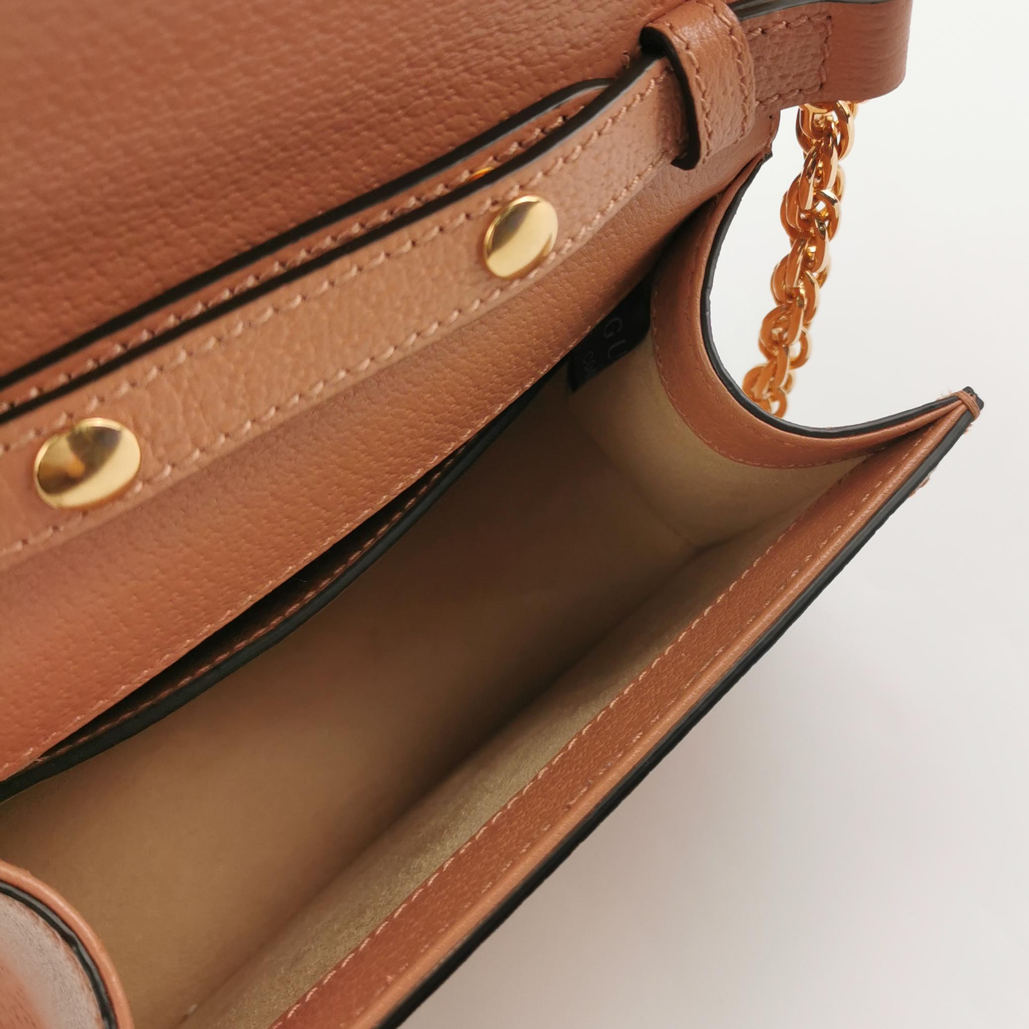  Gucci Ophidia Flap Top Handle Bag Leather Mini — photo 6 of 10