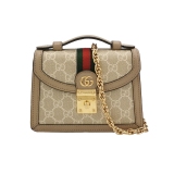  Gucci Ophidia Flap Top Handle Bag Leather Mini — thumbnail 1