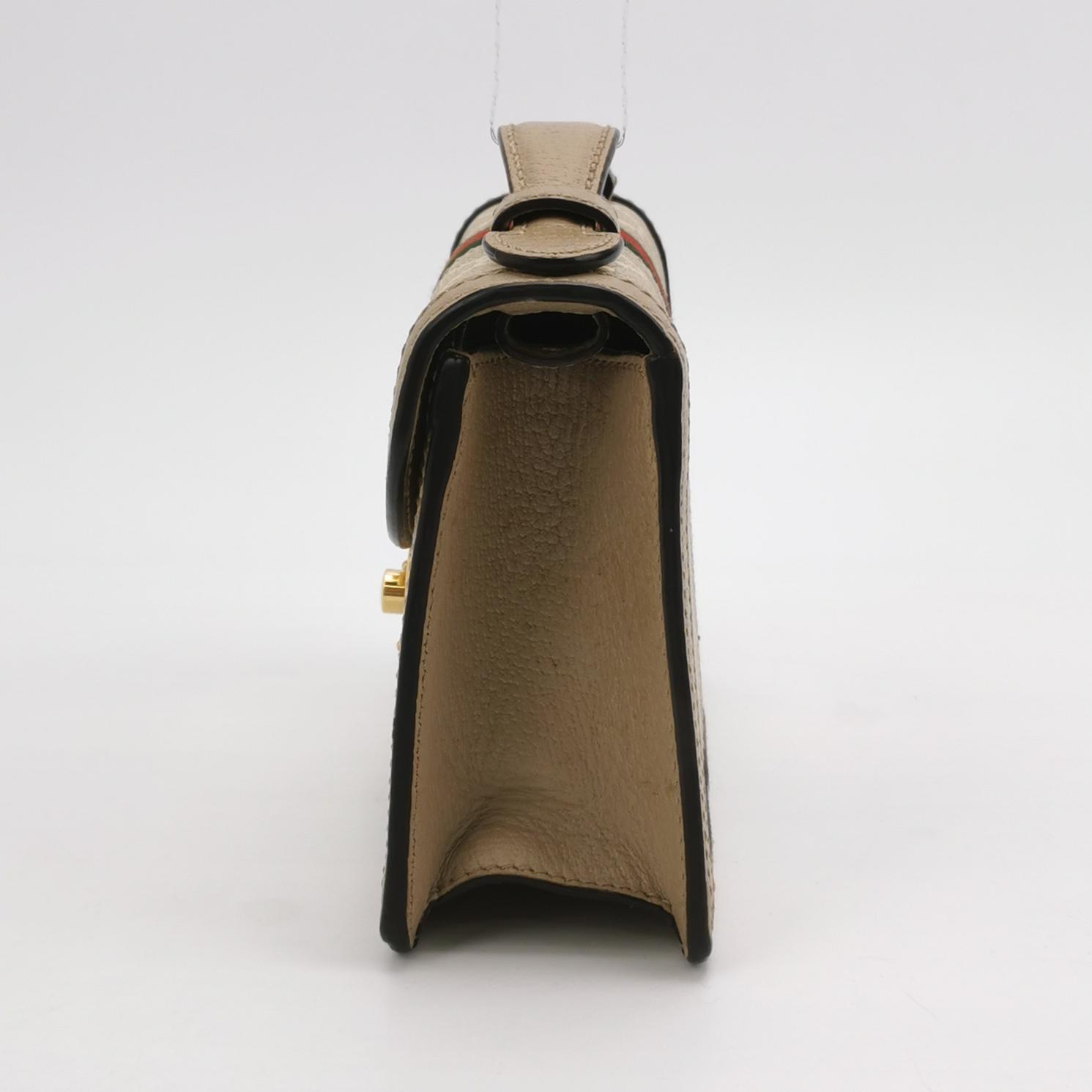  Gucci Ophidia Flap Top Handle Bag Leather Mini — photo 3 of 13