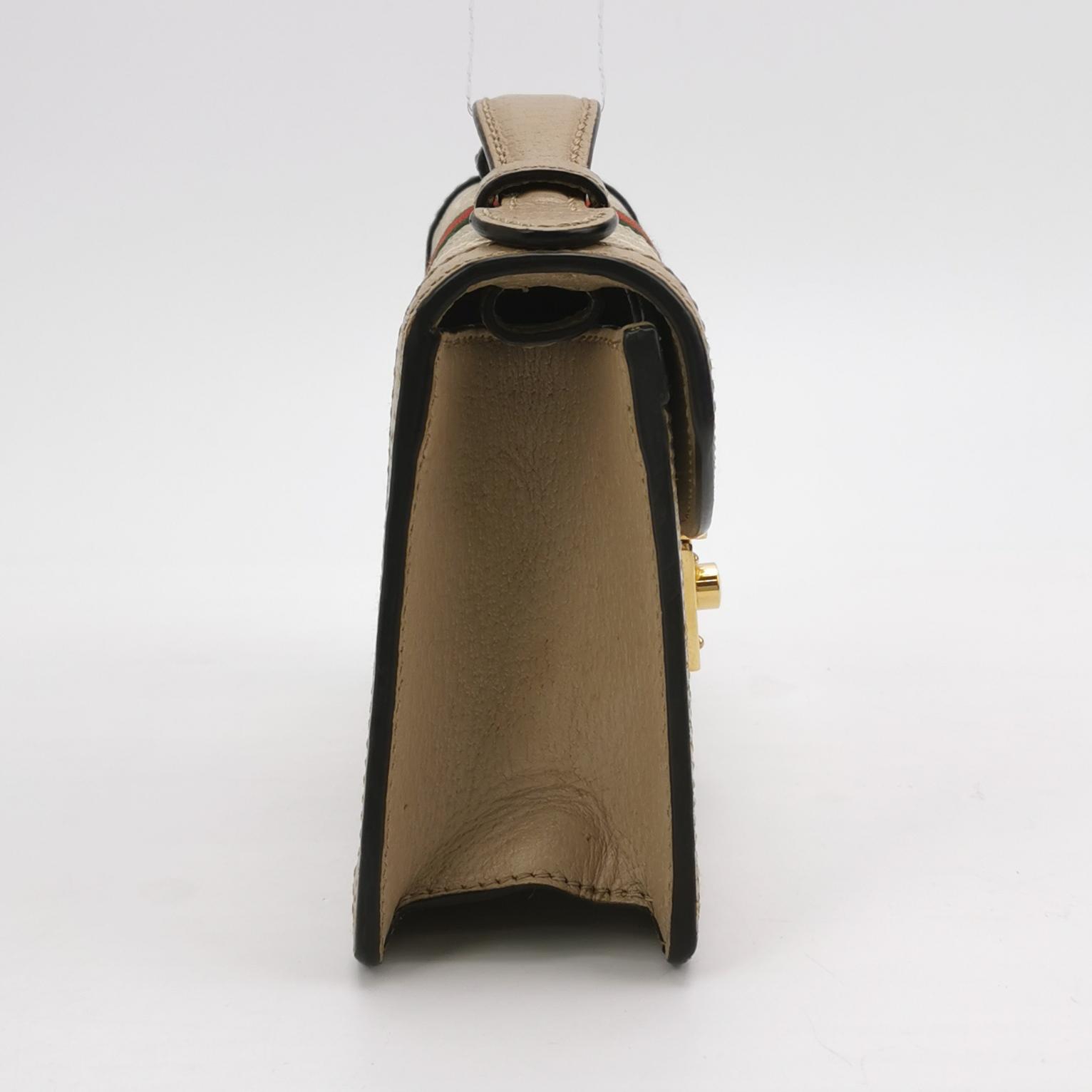  Gucci Ophidia Flap Top Handle Bag Leather Mini — photo 4 of 13