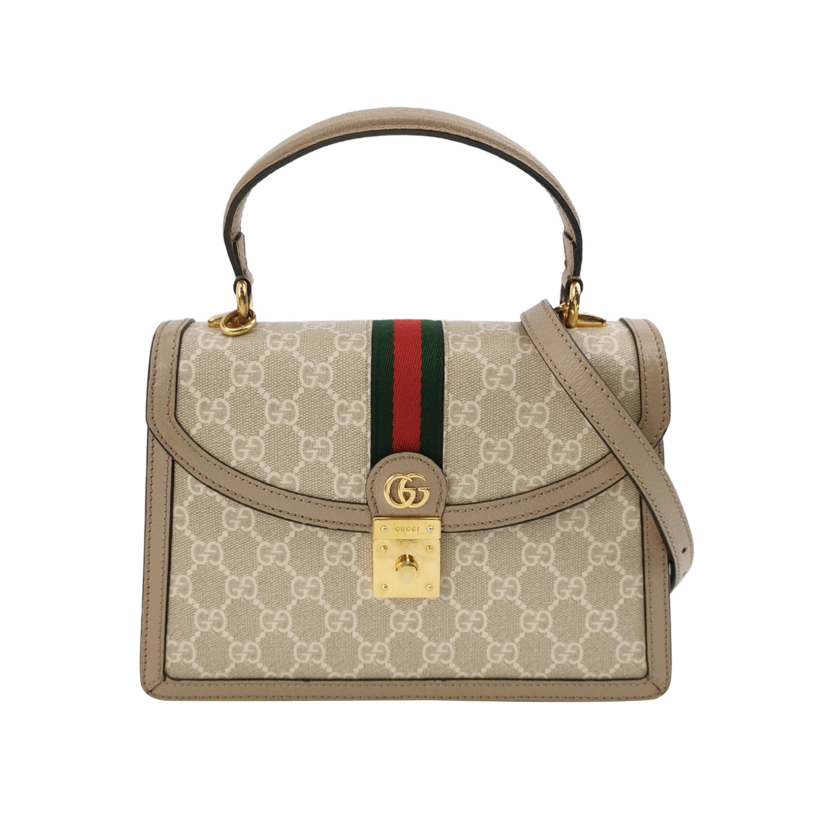 Gucci Ophidia Flap Top Handle Bag GG Coated Canvas — photo 1 of 13