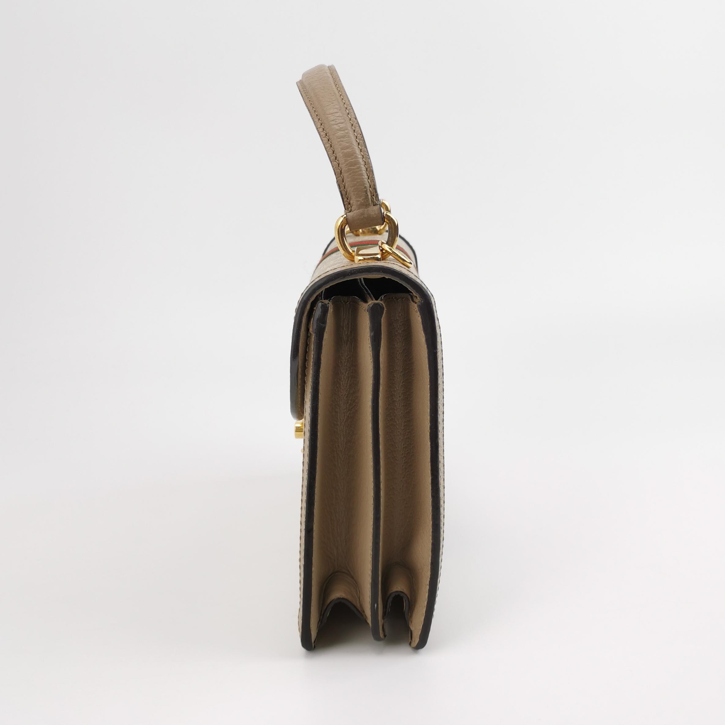 Gucci Ophidia Flap Top Handle Bag GG Coated Canvas — photo 3 of 13