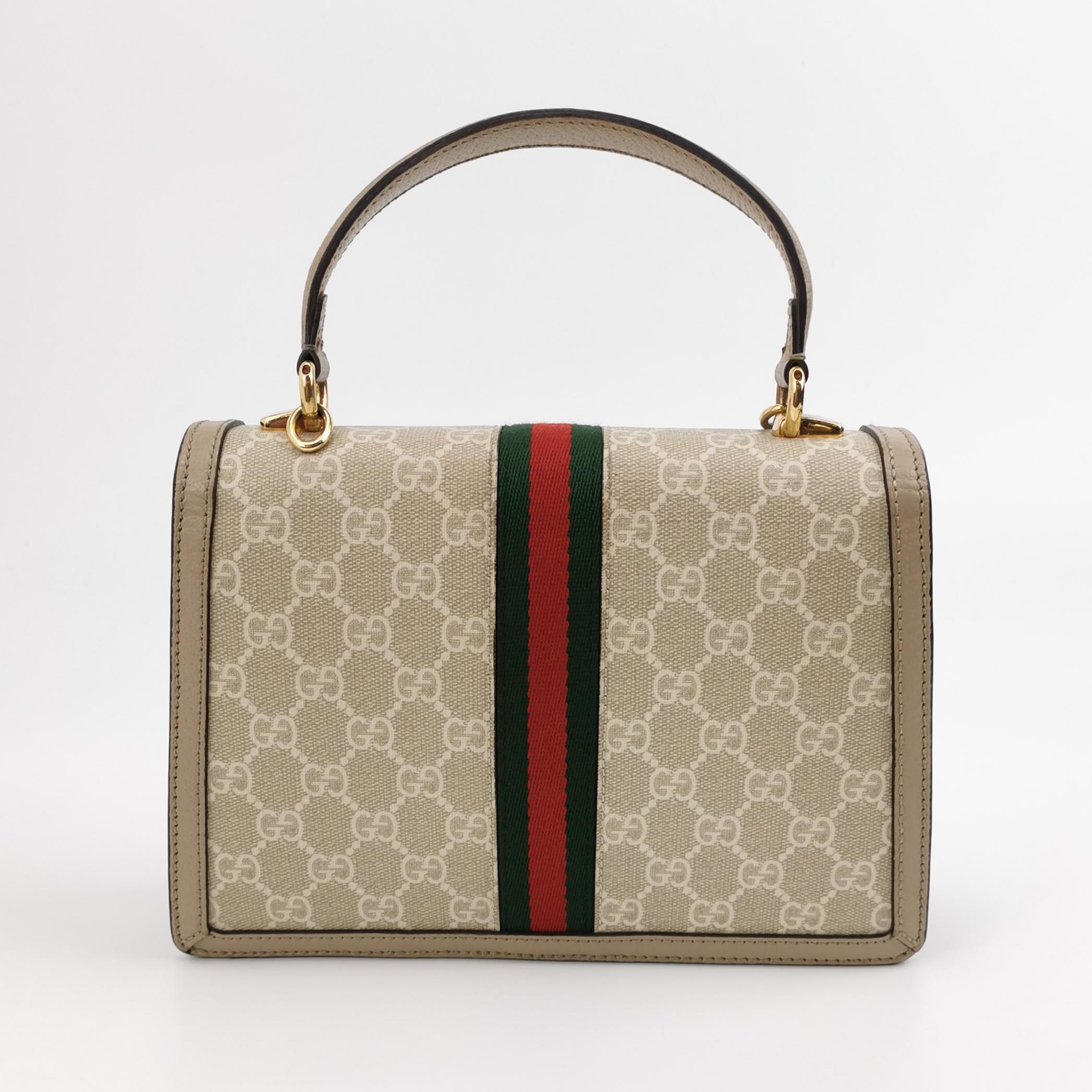 Gucci Ophidia Flap Top Handle Bag GG Coated Canvas — photo 5 of 13
