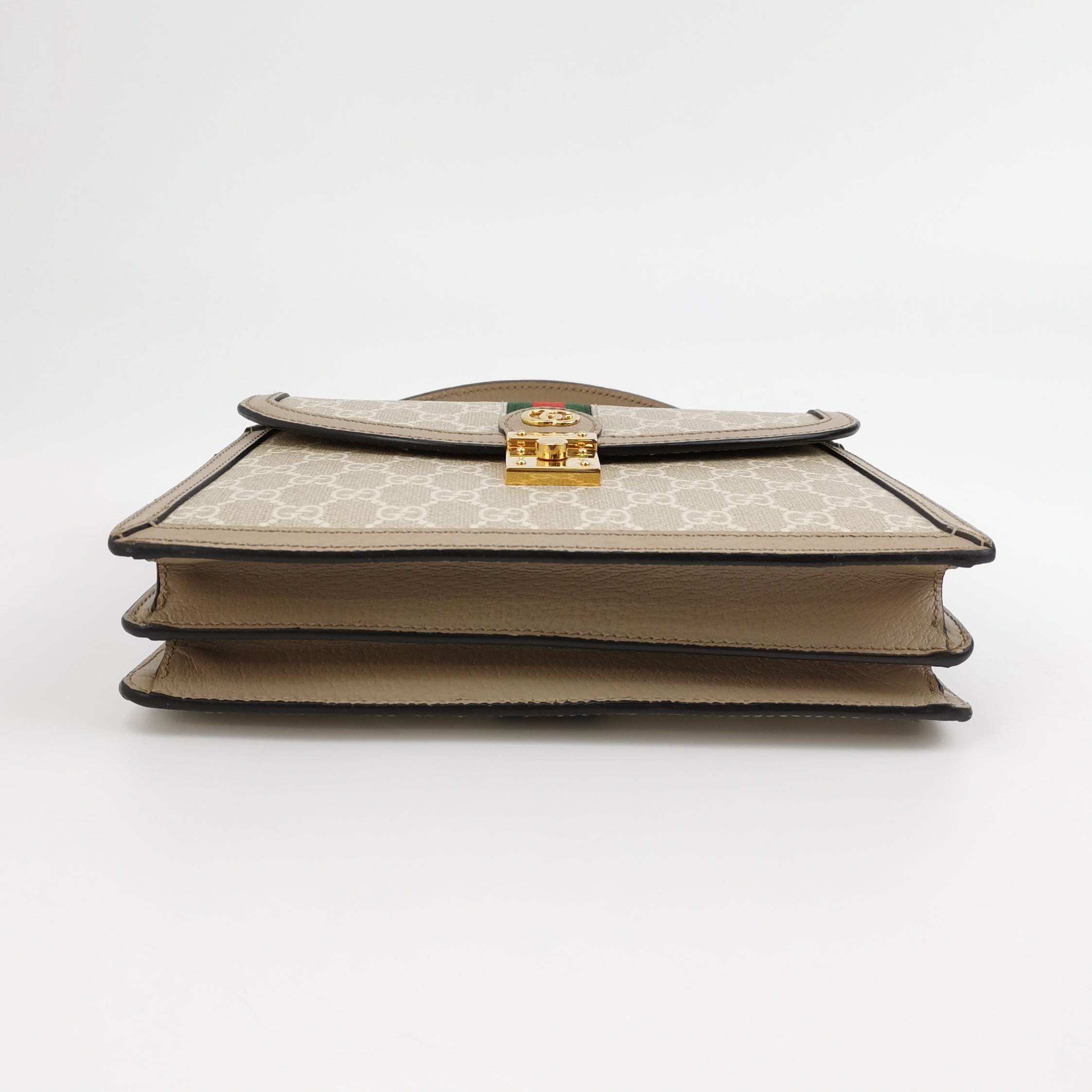 Gucci Ophidia Flap Top Handle Bag GG Coated Canvas — photo 6 of 13