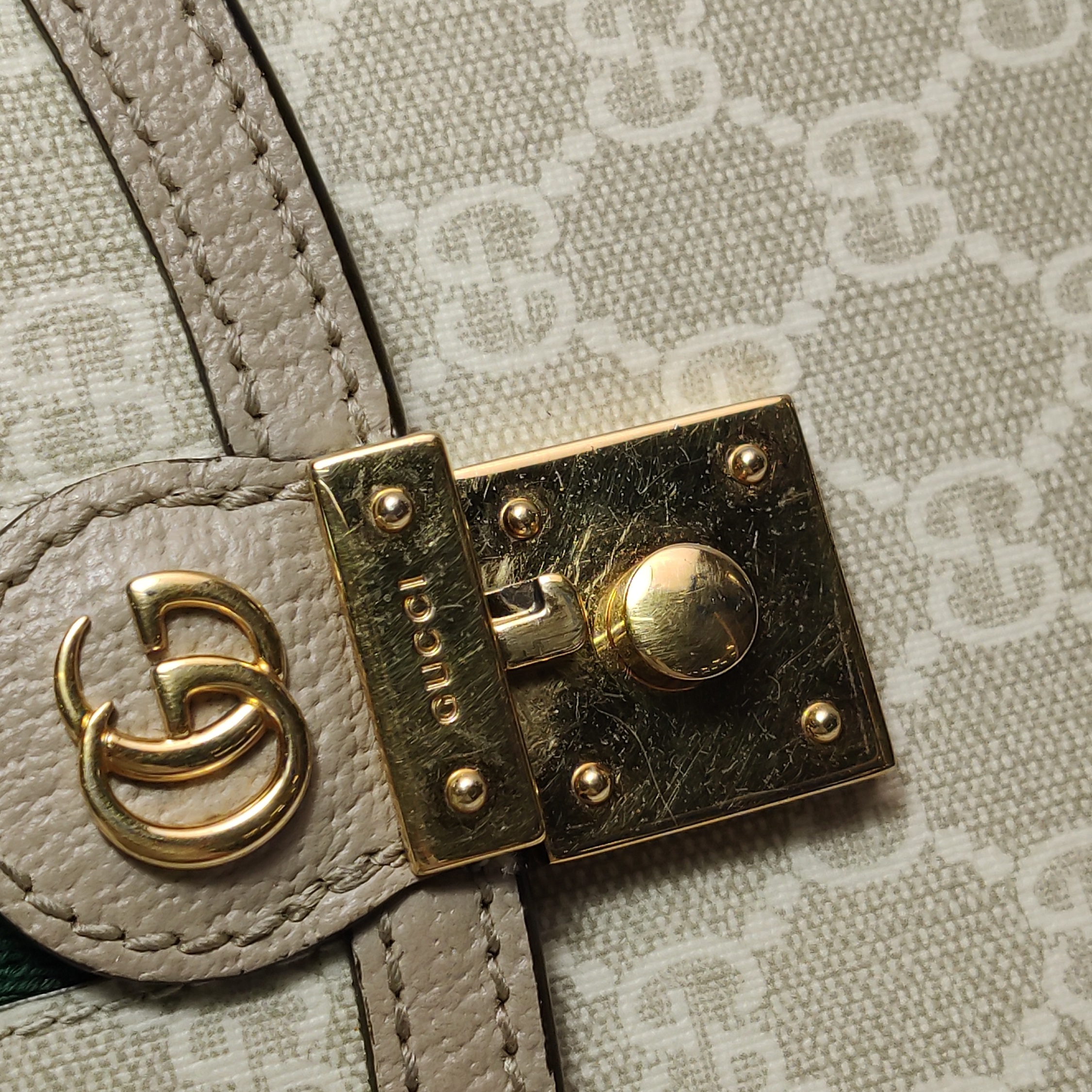 Gucci Ophidia Flap Top Handle Bag GG Coated Canvas — photo 9 of 13